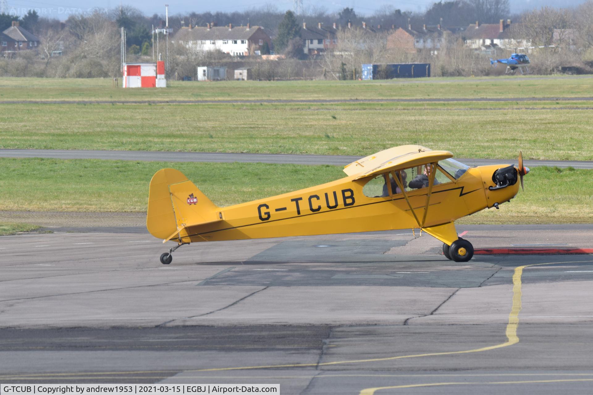 G-TCUB, 1941 Piper J3C-65 Cub Cub C/N 13805, G-TCUB at Gloucestershire Airport.