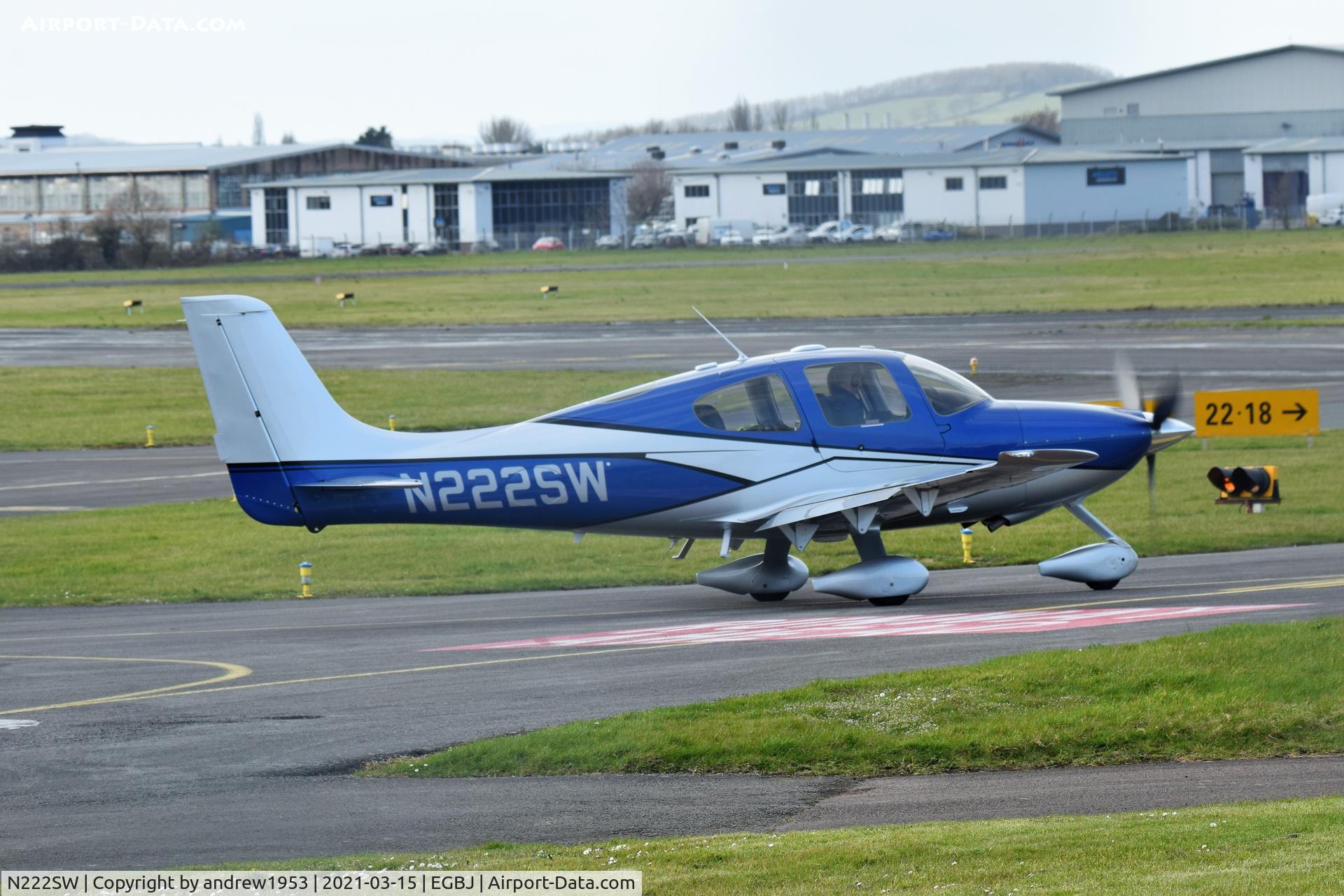 N222SW, 2004 Cirrus SR22 G2 C/N 0977, N222SW at Gloucestershire Airport.