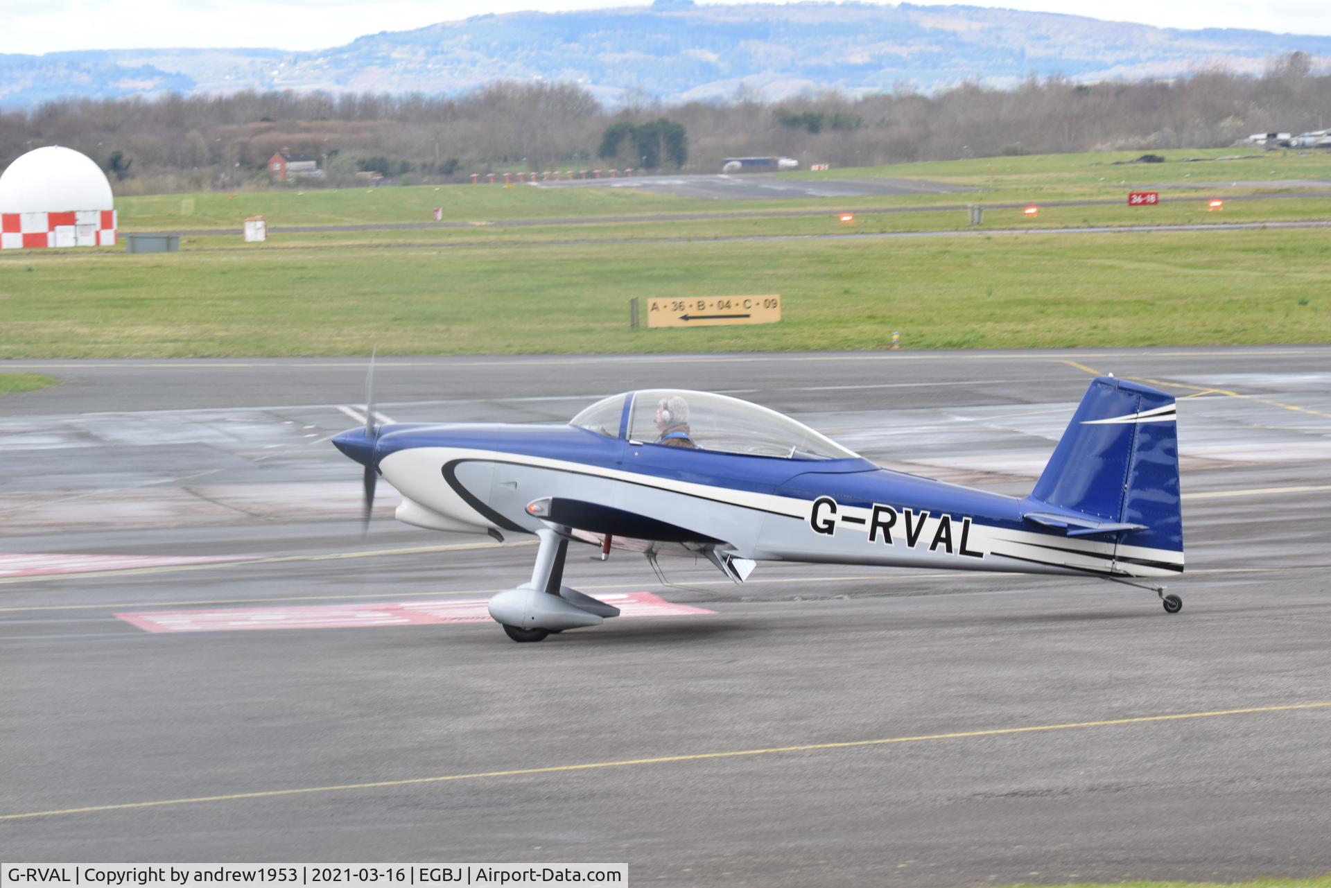 G-RVAL, 2004 Vans RV-8 C/N PFA 303-13532, G-RVAL at Gloucestershire Airport.