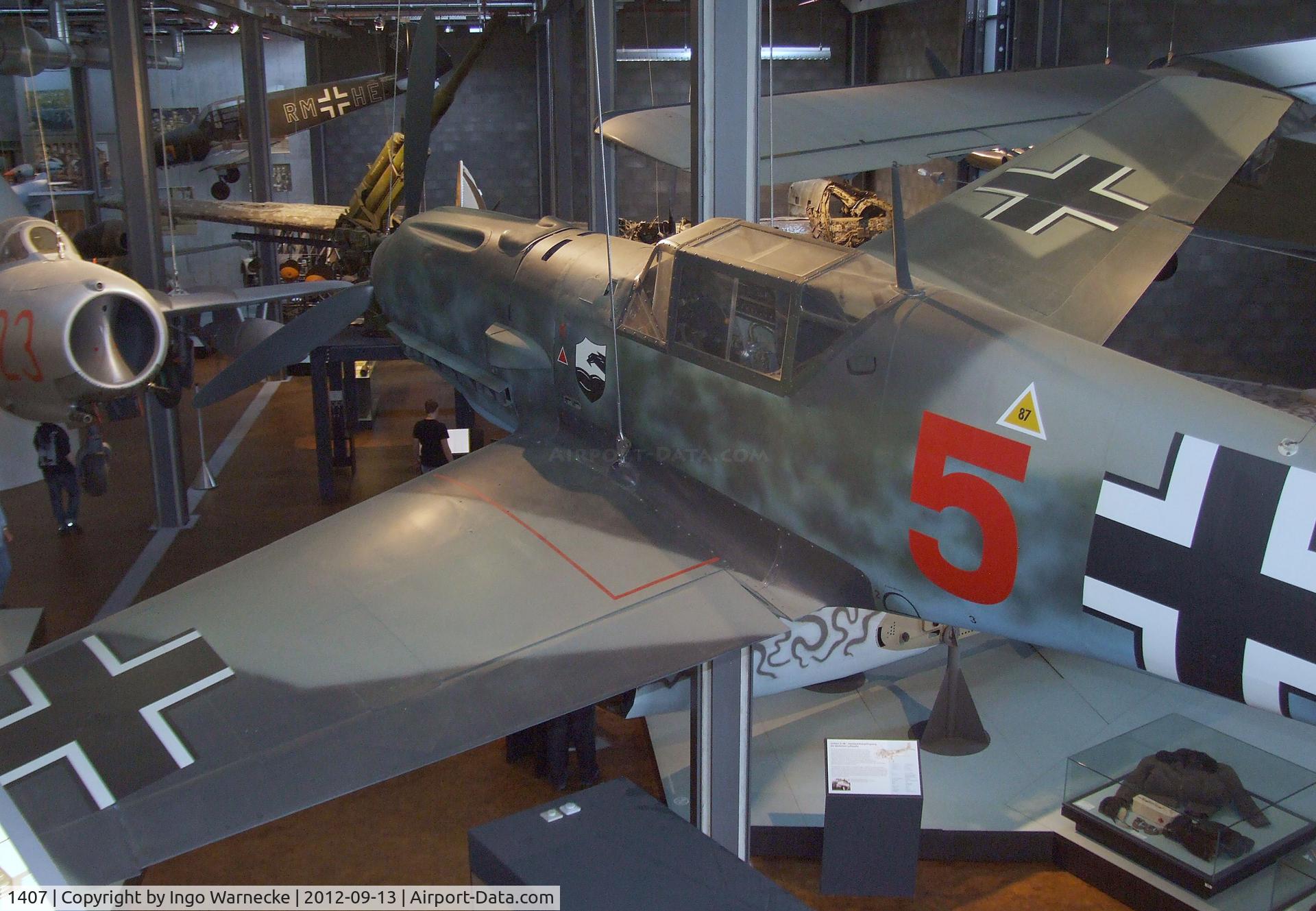 1407, Messerschmitt Bf-109E-4 C/N 1407, Messerschmitt Bf 109E-3 at the DTM (Deutsches Technikmuseum), Berlin