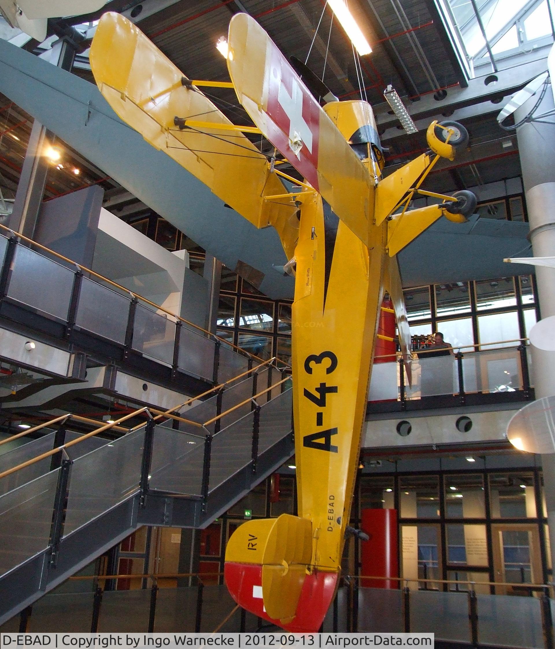 D-EBAD, 1939 Doflug Bu-131B Jungmann C/N 55, Bücker (Doflug) Bü 131B Jungmann at the DTM (Deutsches Technikmuseum), Berlin