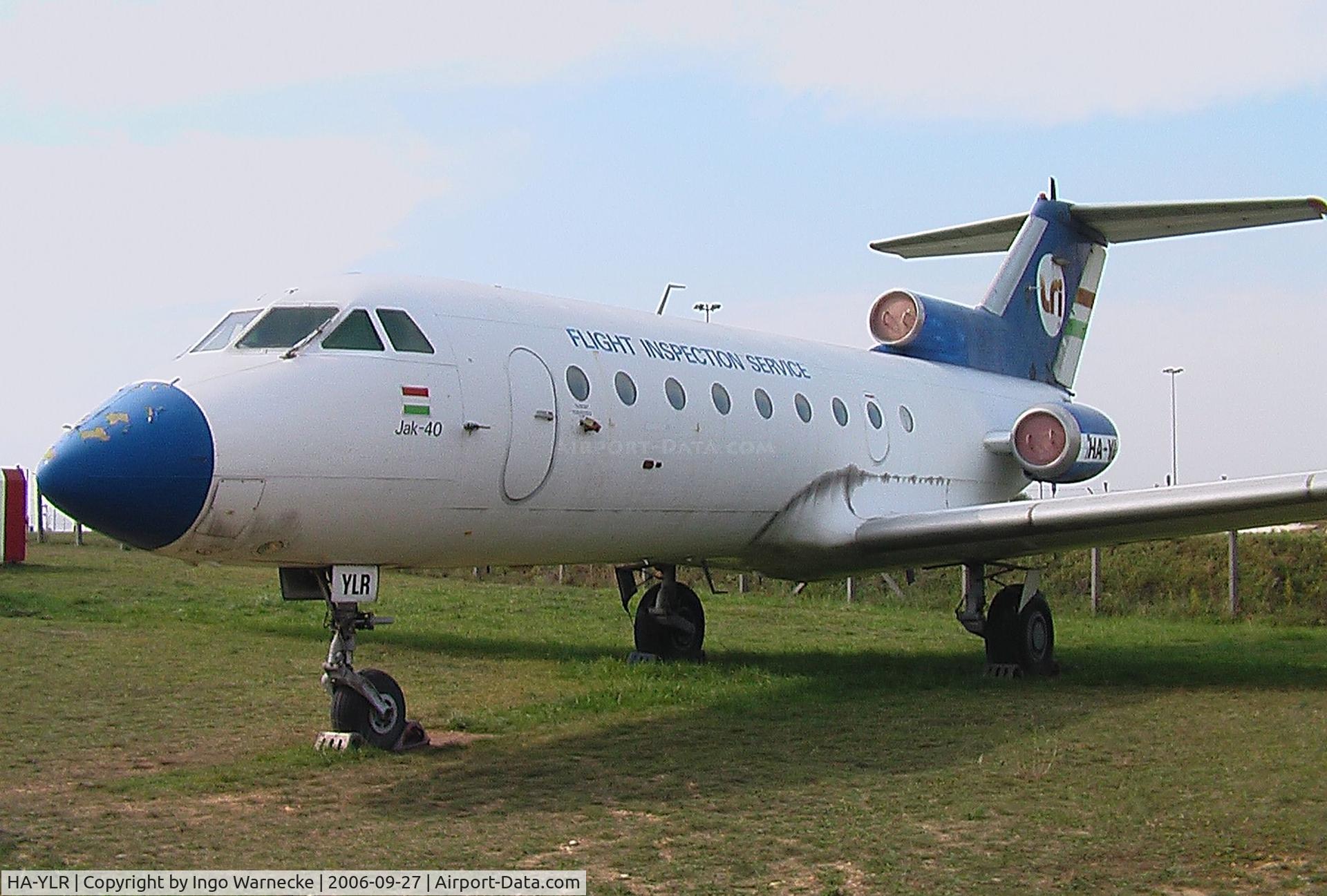 HA-YLR, 1975 Yakovlev Yak-40 C/N 9541044, Yakovlev Yak-40E CODLING at Repülögep Emlekpark (Ferihegy Aeropark), Budapest Ferihegy II