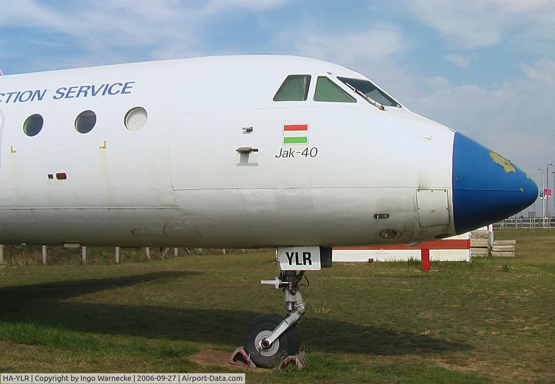 HA-YLR, 1975 Yakovlev Yak-40 C/N 9541044, Yakovlev Yak-40E CODLING at Repülögep Emlekpark (Ferihegy Aeropark), Budapest Ferihegy II