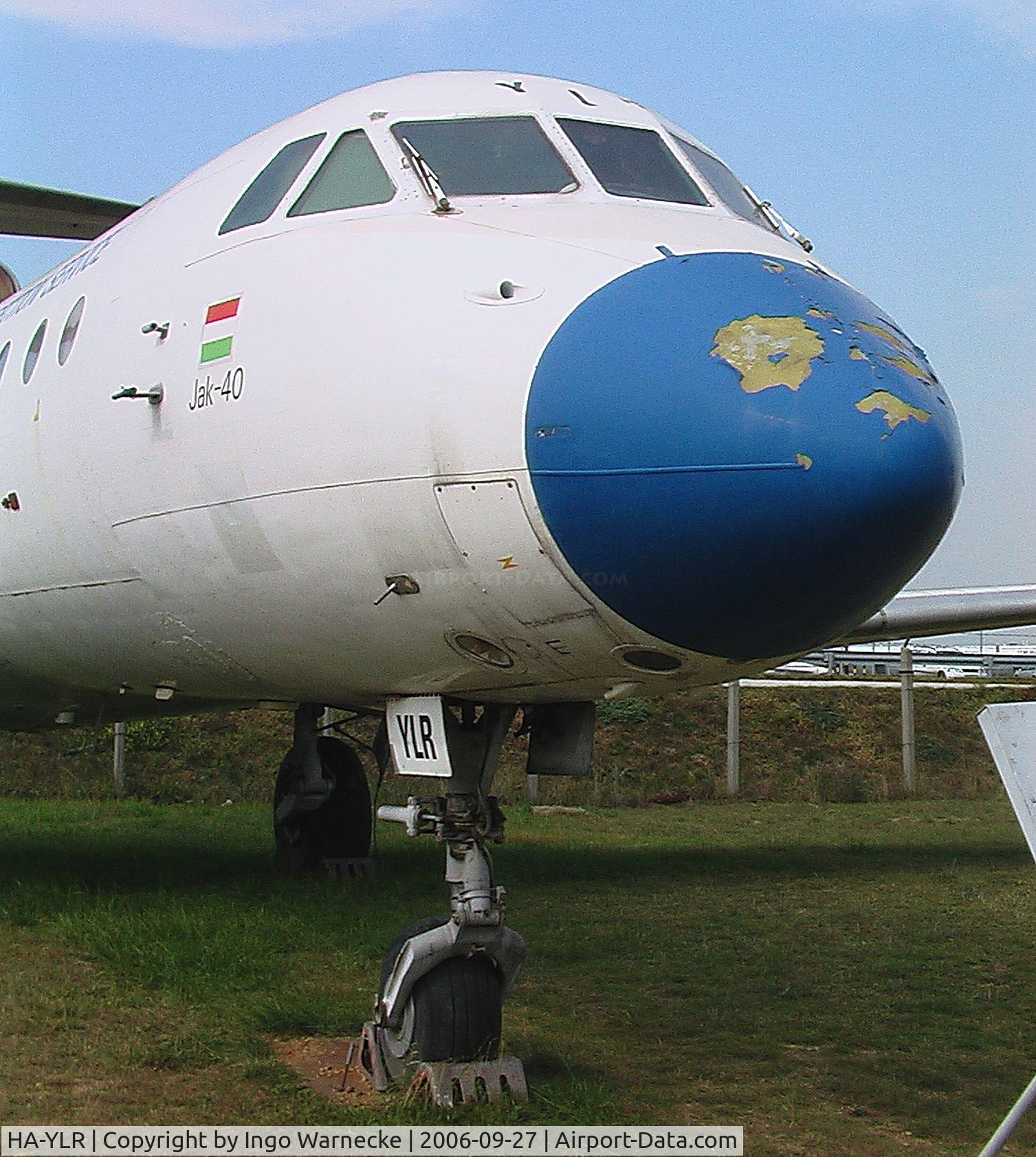 HA-YLR, 1975 Yakovlev Yak-40 C/N 9541044, Yakovlev Yak-40E CODLING at Repülögep Emlekpark (Ferihegy Aeropark), Budapest Ferihegy II