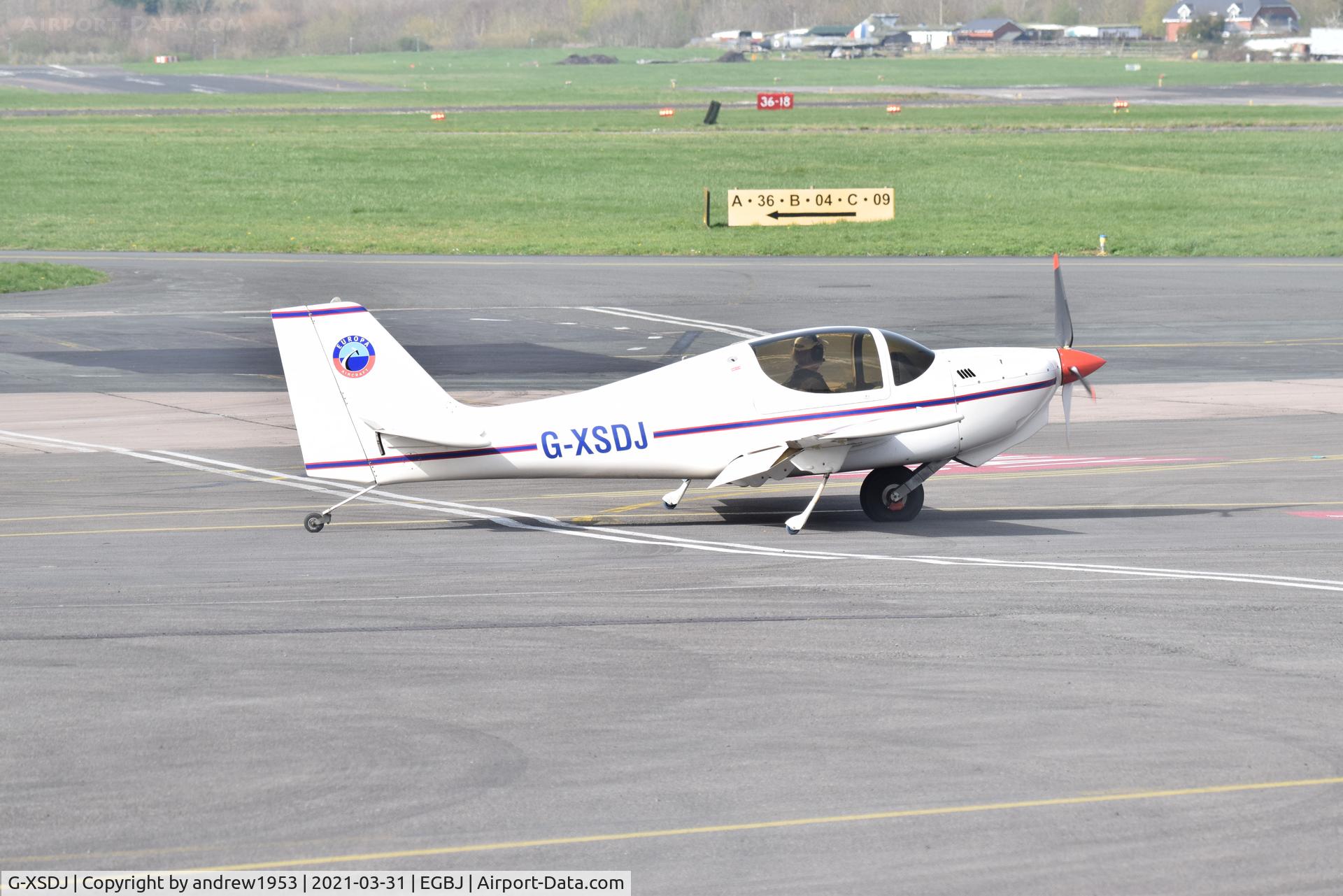G-XSDJ, 2002 Europa XS Monowheel C/N PFA 247-13378, G-XSDJ at Gloucestershire Airport.