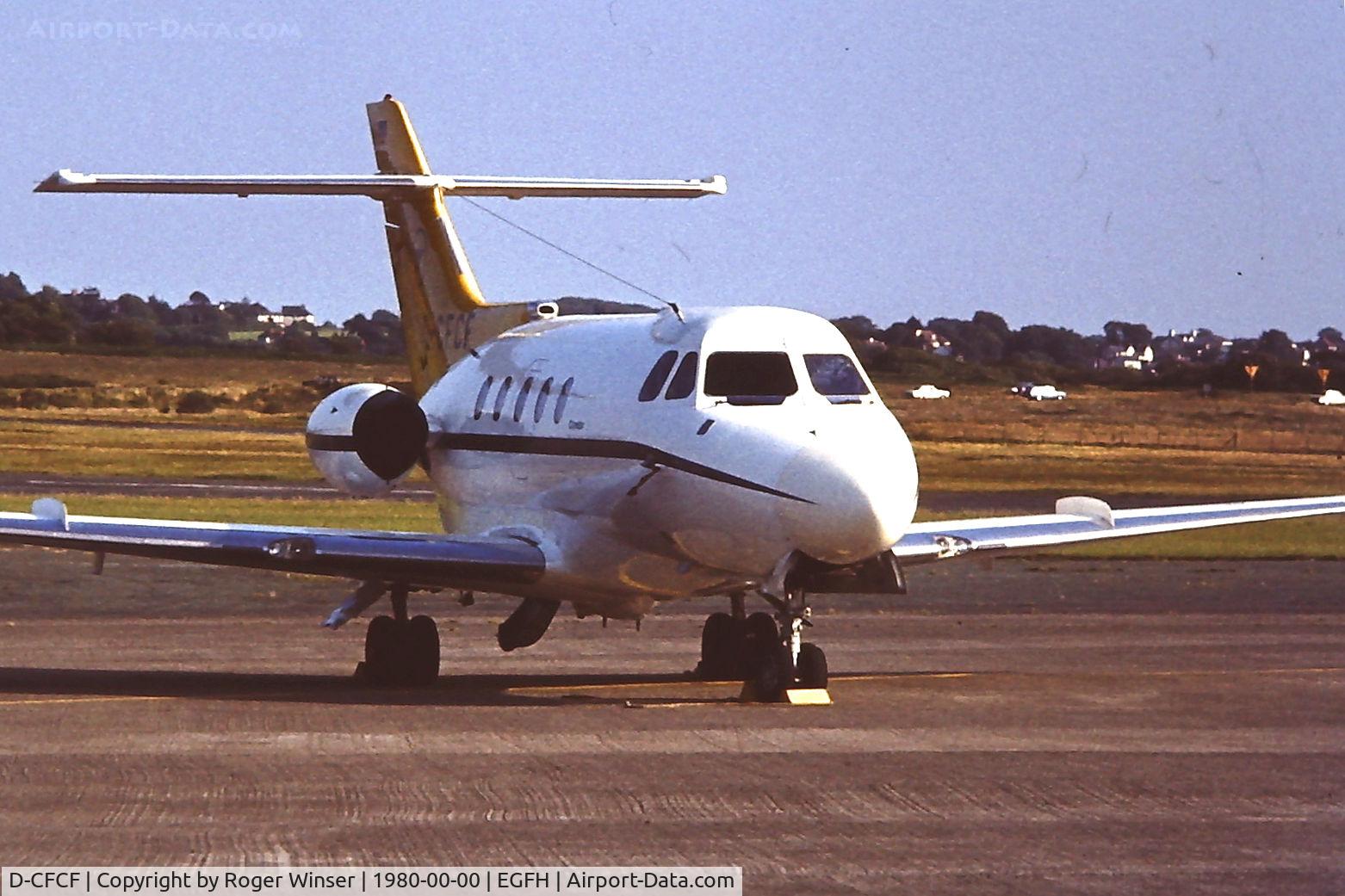 D-CFCF, 1971 Hawker Siddeley HS.125 Series F400B C/N 25248, Visiting bizjet circa 1980.