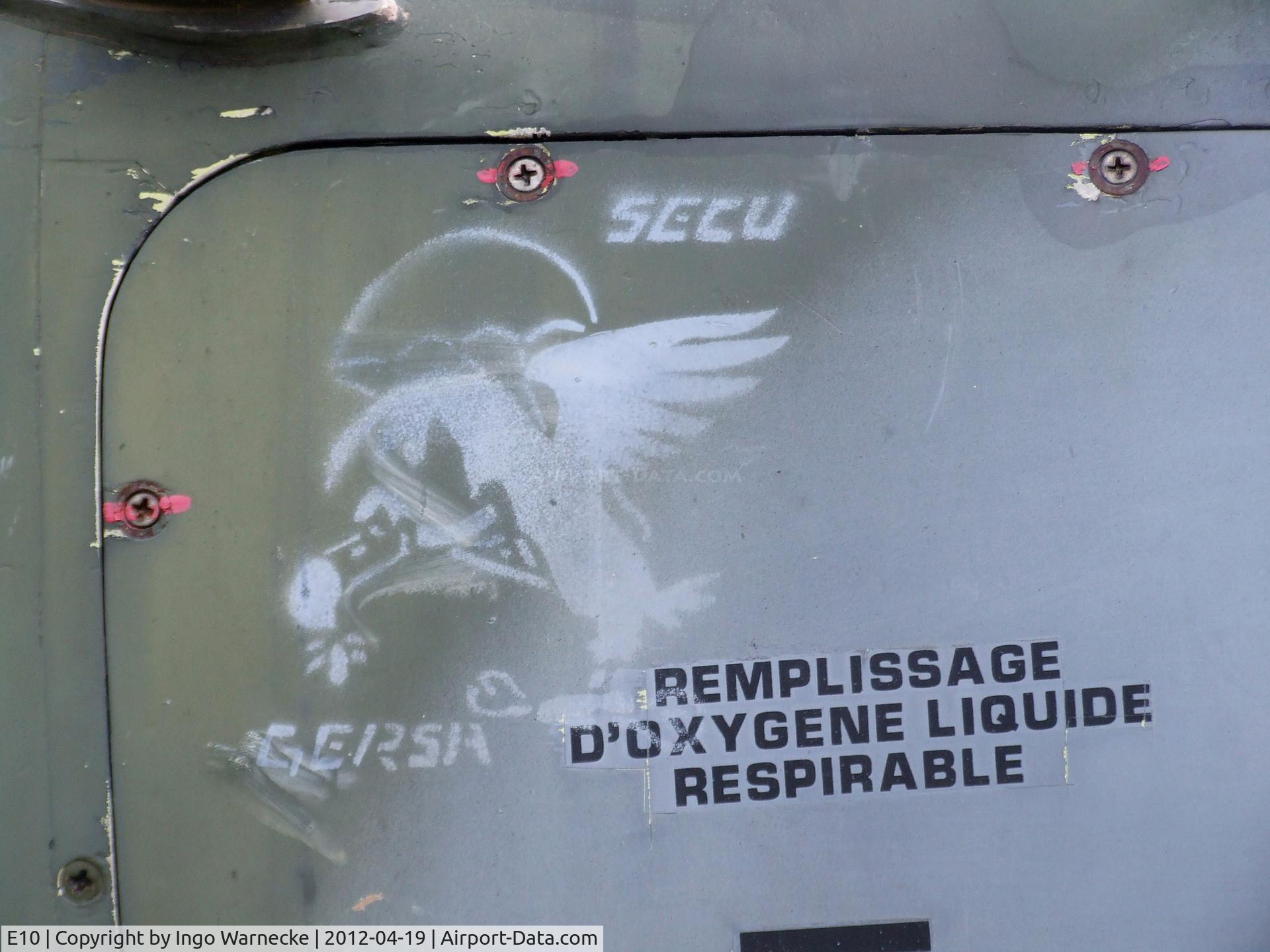 E10, Sepecat Jaguar E C/N E10, SEPECAT Jaguar E (GERSA marking) at the Musee de l'Aviation du Chateau, Savigny-les-Beaune