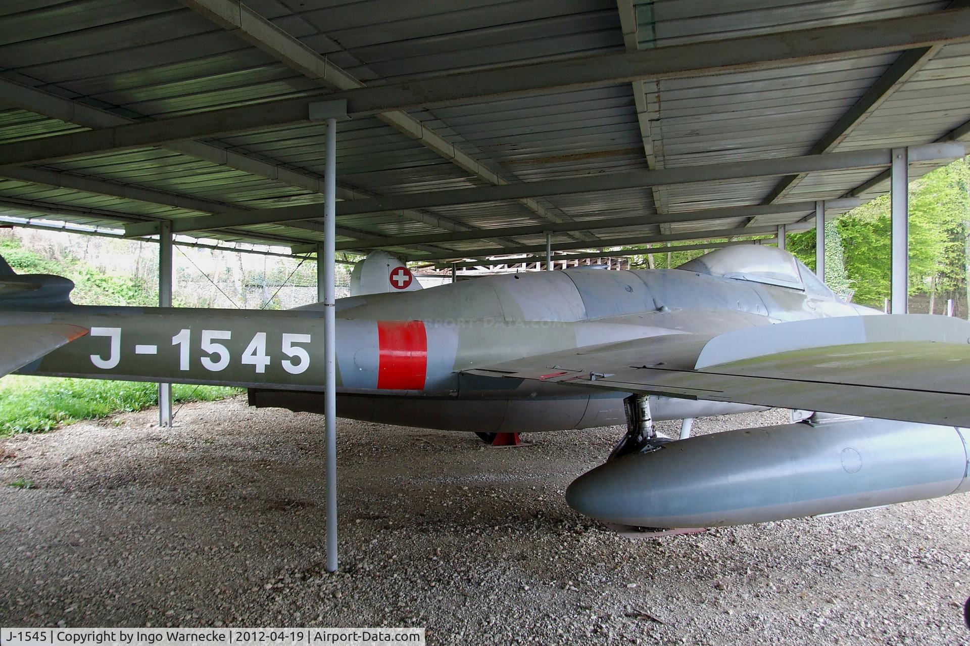 J-1545, De Havilland (F+W Emmen) DH-112 Venom FB.50 C/N 755, De Havilland (F+W Emmen) D.H.112 Venom FB50 at the Musee de l'Aviation du Chateau, Savigny-les-Beaune
