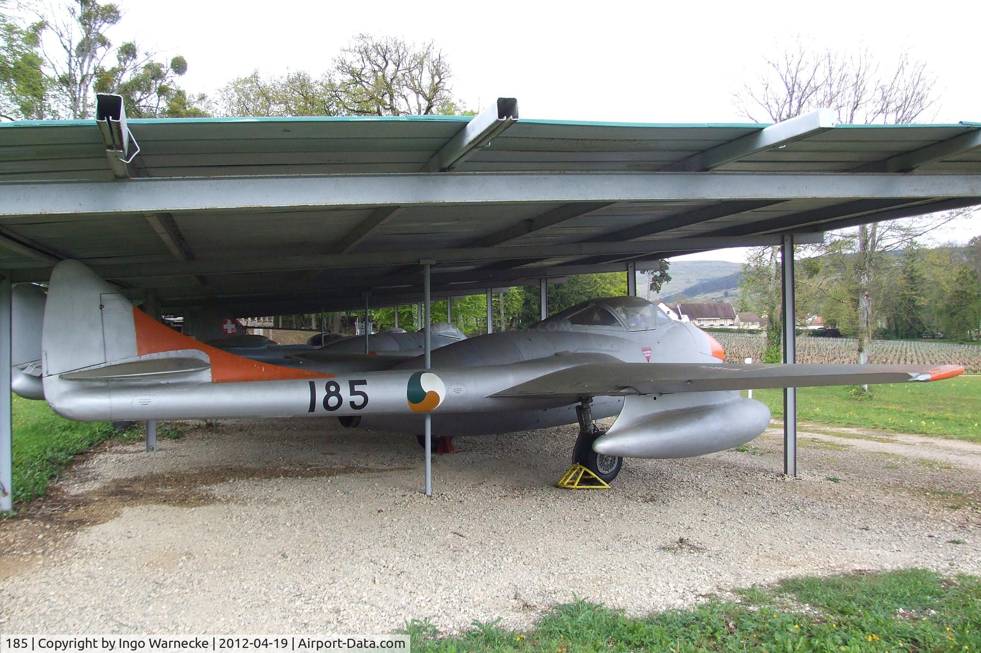 185, De Havilland DH-115 Vampire T.55 C/N 15775, De Havilland D.H.115 Vampire T55 at the Musee de l'Aviation du Chateau, Savigny-les-Beaune