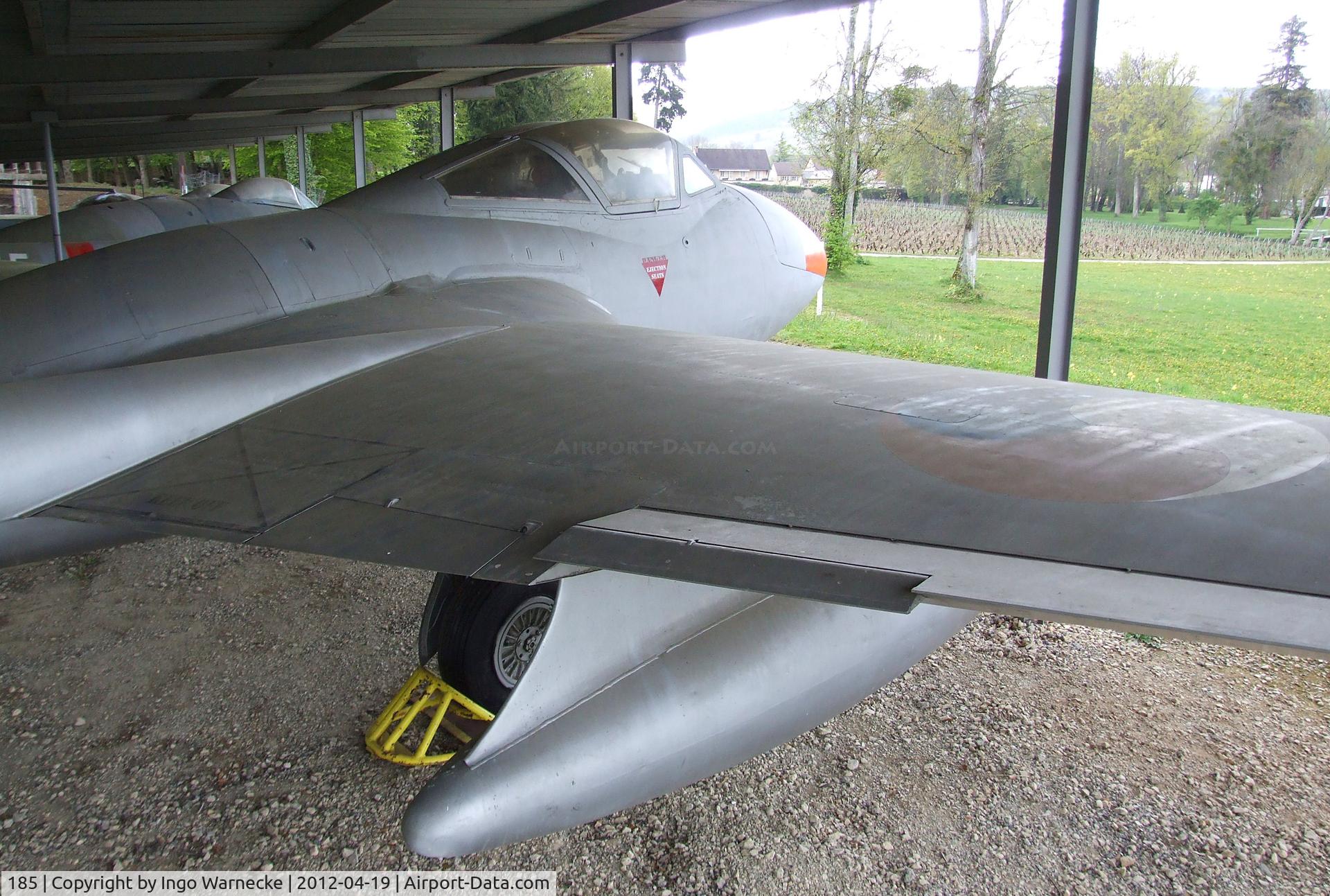 185, De Havilland DH-115 Vampire T.55 C/N 15775, De Havilland D.H.115 Vampire T55 at the Musee de l'Aviation du Chateau, Savigny-les-Beaune