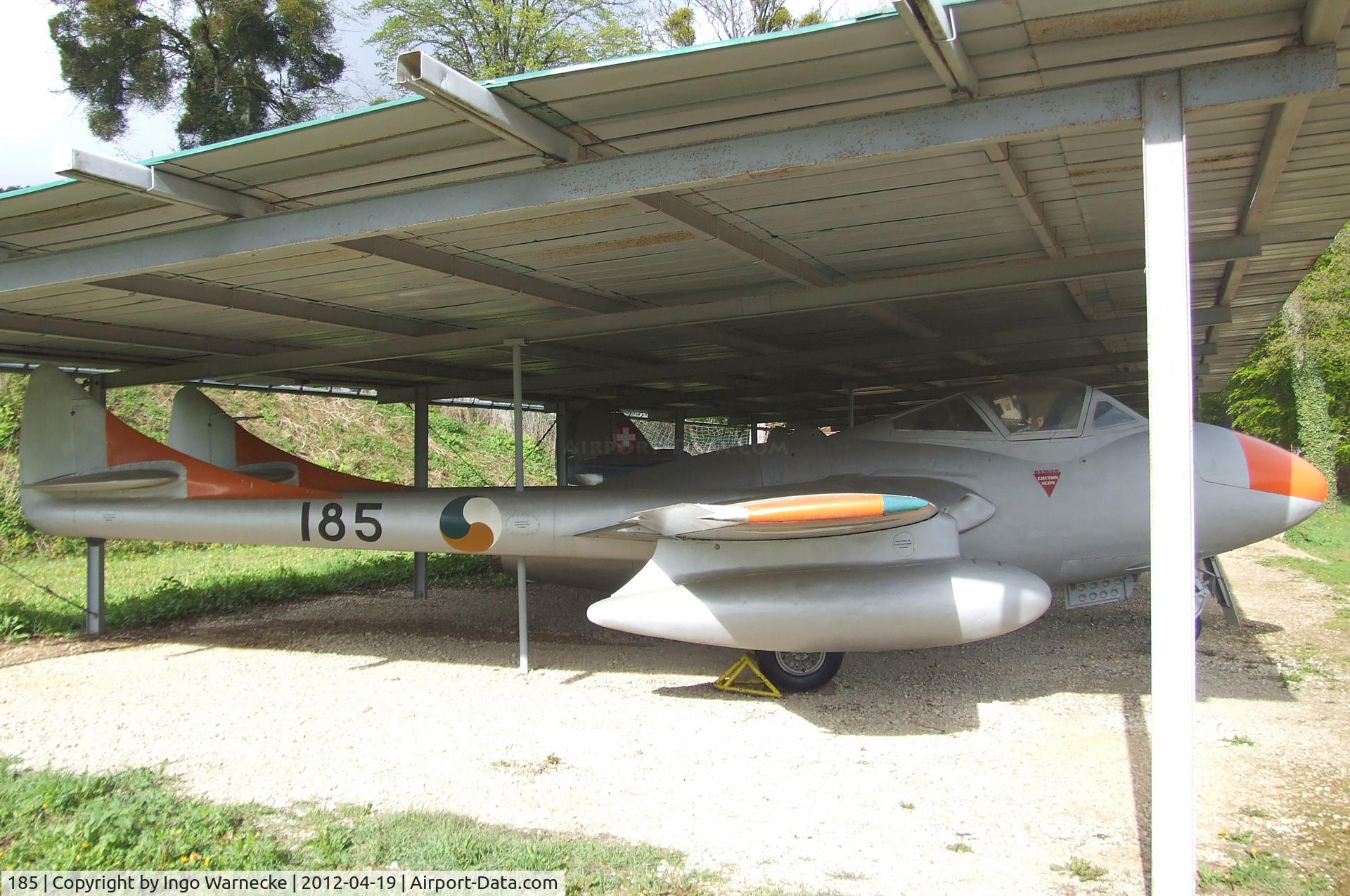 185, De Havilland DH-115 Vampire T.55 C/N 15775, De Havilland D.H.115 Vampire T55 at the Musee de l'Aviation du Chateau, Savigny-les-Beaune