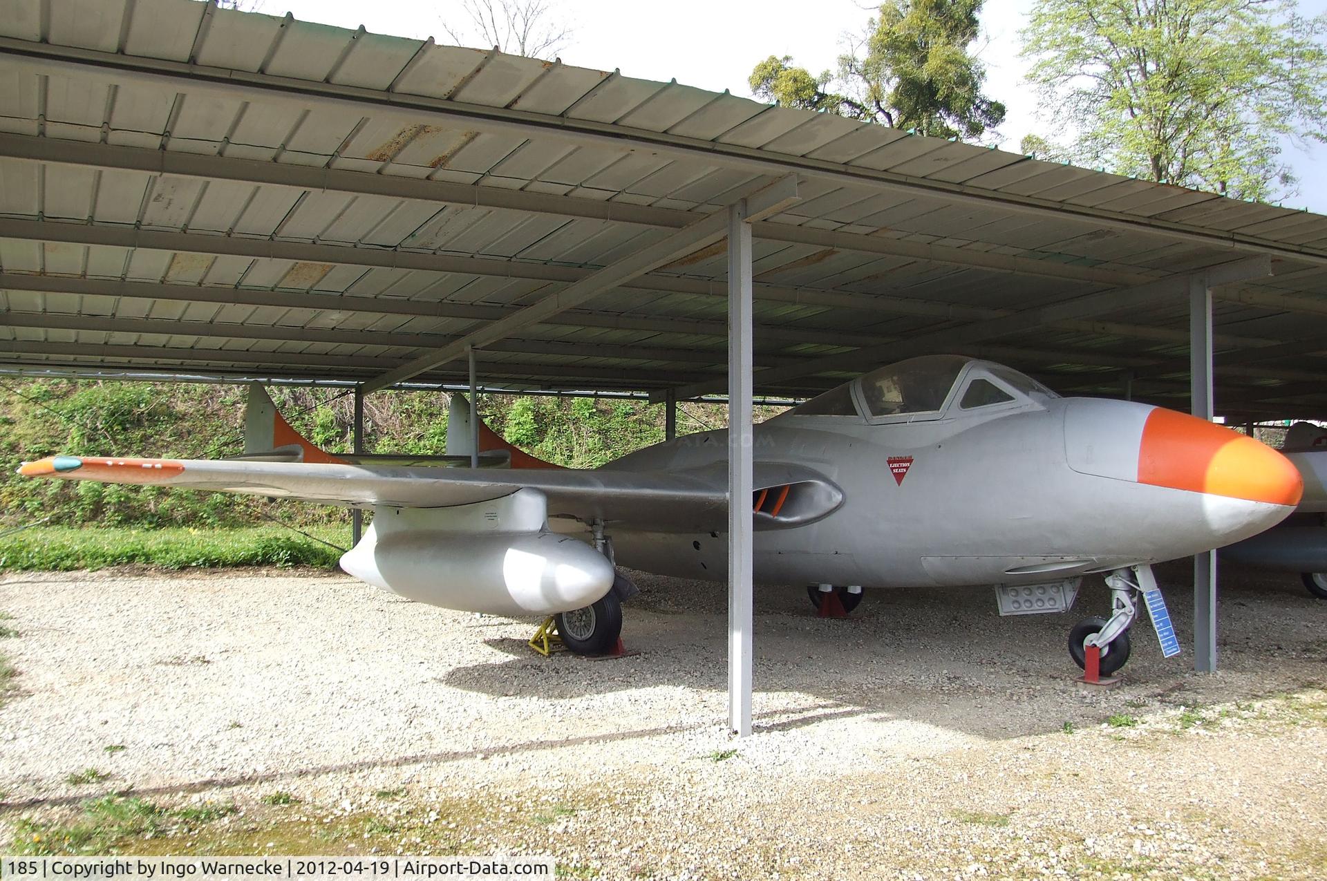 185, De Havilland DH-115 Vampire T.55 C/N 15775, De Havilland D.H.115 Vampire T55 at the Musee de l'Aviation du Chateau, Savigny-les-Beaune