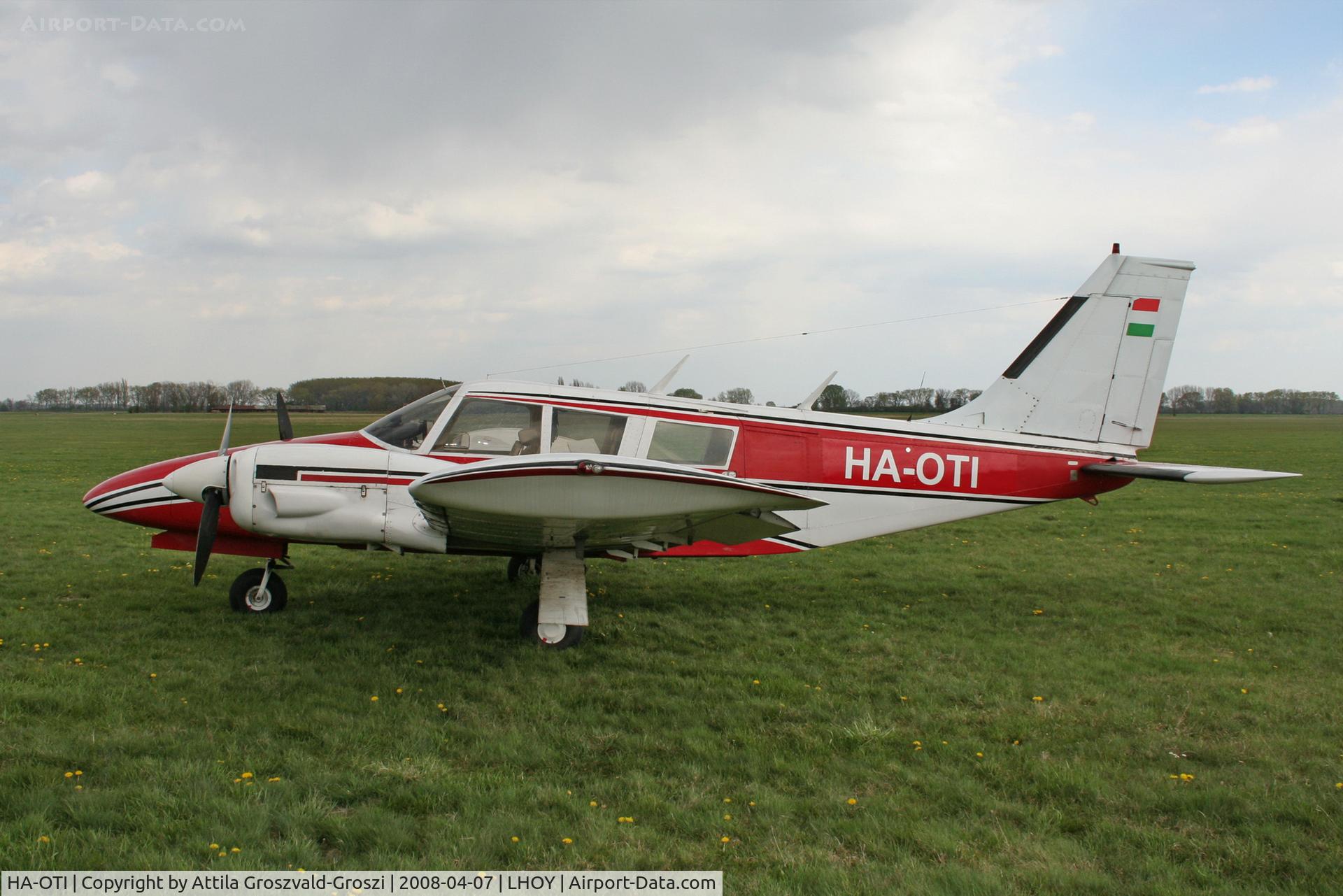 HA-OTI, 1973 Piper PA-34-200 Seneca C/N 34-7350318, LHOY - Öcsény Airport, Hungary