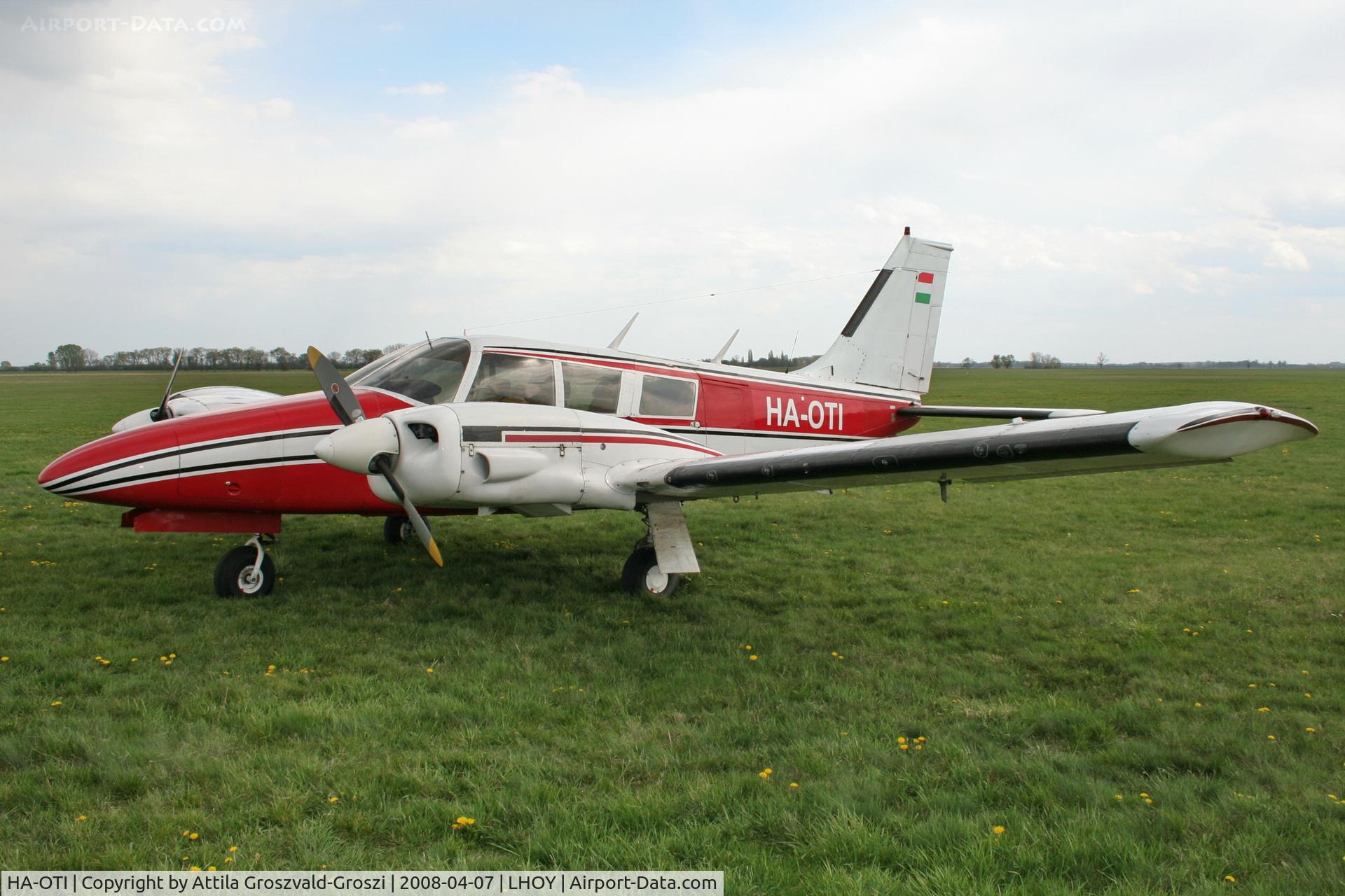 HA-OTI, 1973 Piper PA-34-200 Seneca C/N 34-7350318, LHOY - Öcsény Airport, Hungary