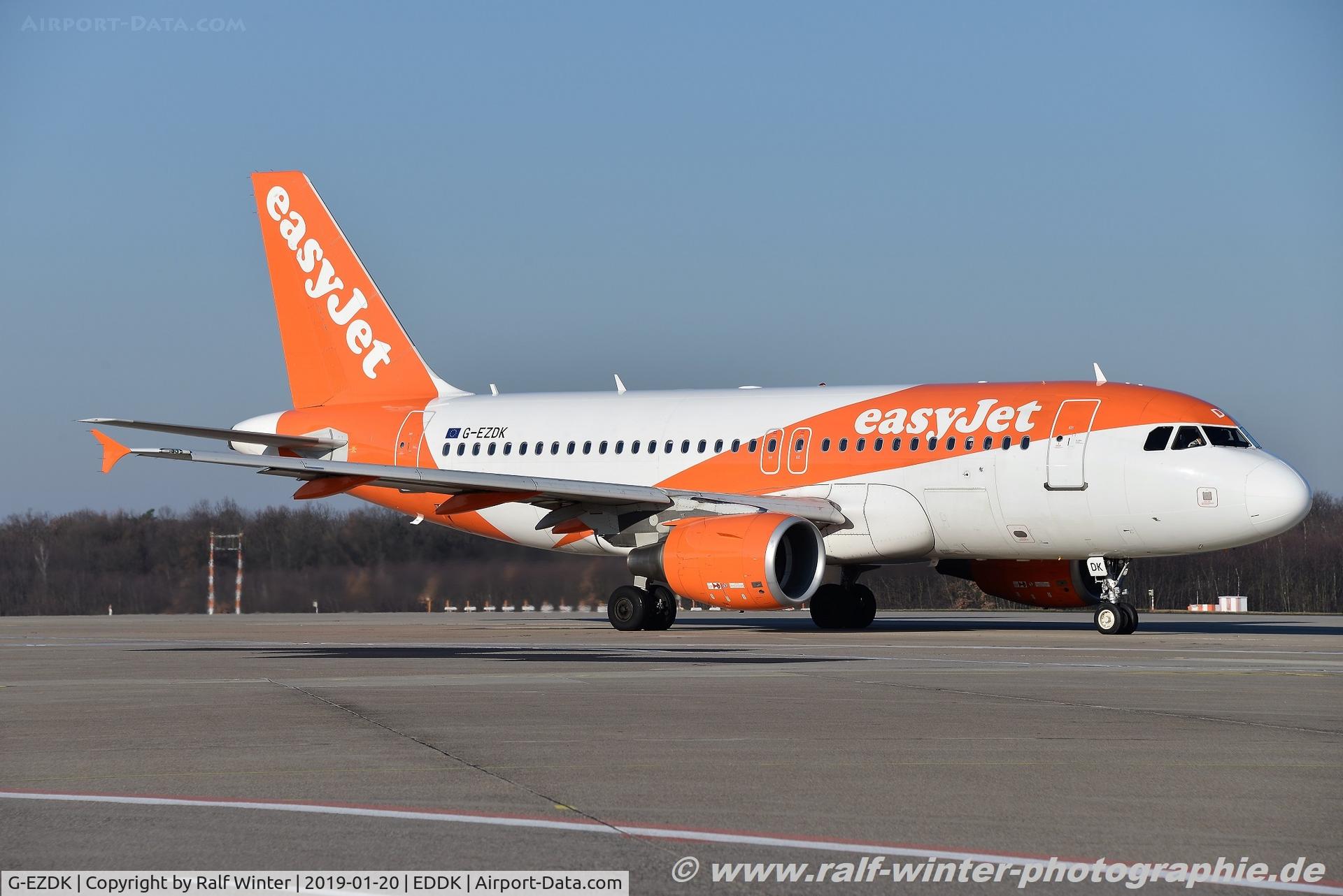 G-EZDK, 2008 Airbus A319-111 C/N 3555, Airbus A319-111 - U2 EZY easyJet - 3555 - G-EZDK - 20.01.2019 - CGN