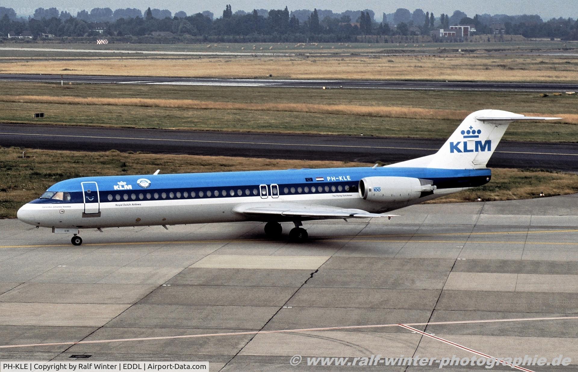 PH-KLE, 1989 Fokker 100 (F-28-0100) C/N 11270, Fokker 100 F28-0100 - KL KLM KLM - 11270 - PH-KLE - 12.1996 - DUS