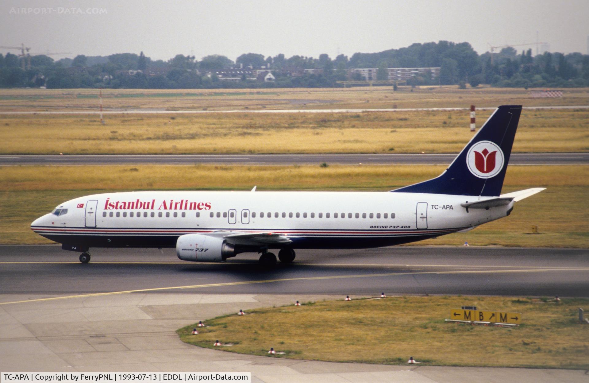 TC-APA, 1992 Boeing 737-4S3 C/N 25595, Istanbul B734. Aircraft still active with ASL France.