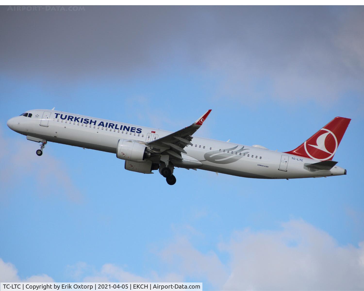 TC-LTC, 2020 Airbus A321-271NX C/N 10143, TC-LTC taking off rw 22R
