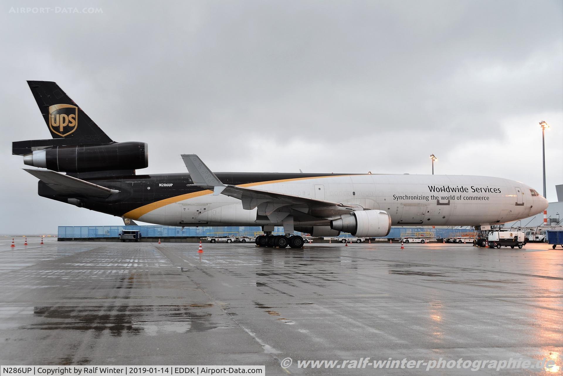 N286UP, 1991 McDonnell Douglas MD-11F C/N 48453, McDonnell Douglas MD-11F - 5X UPS United Parcel Service - 48453 - N286UP - 14.01.2019 - CGN