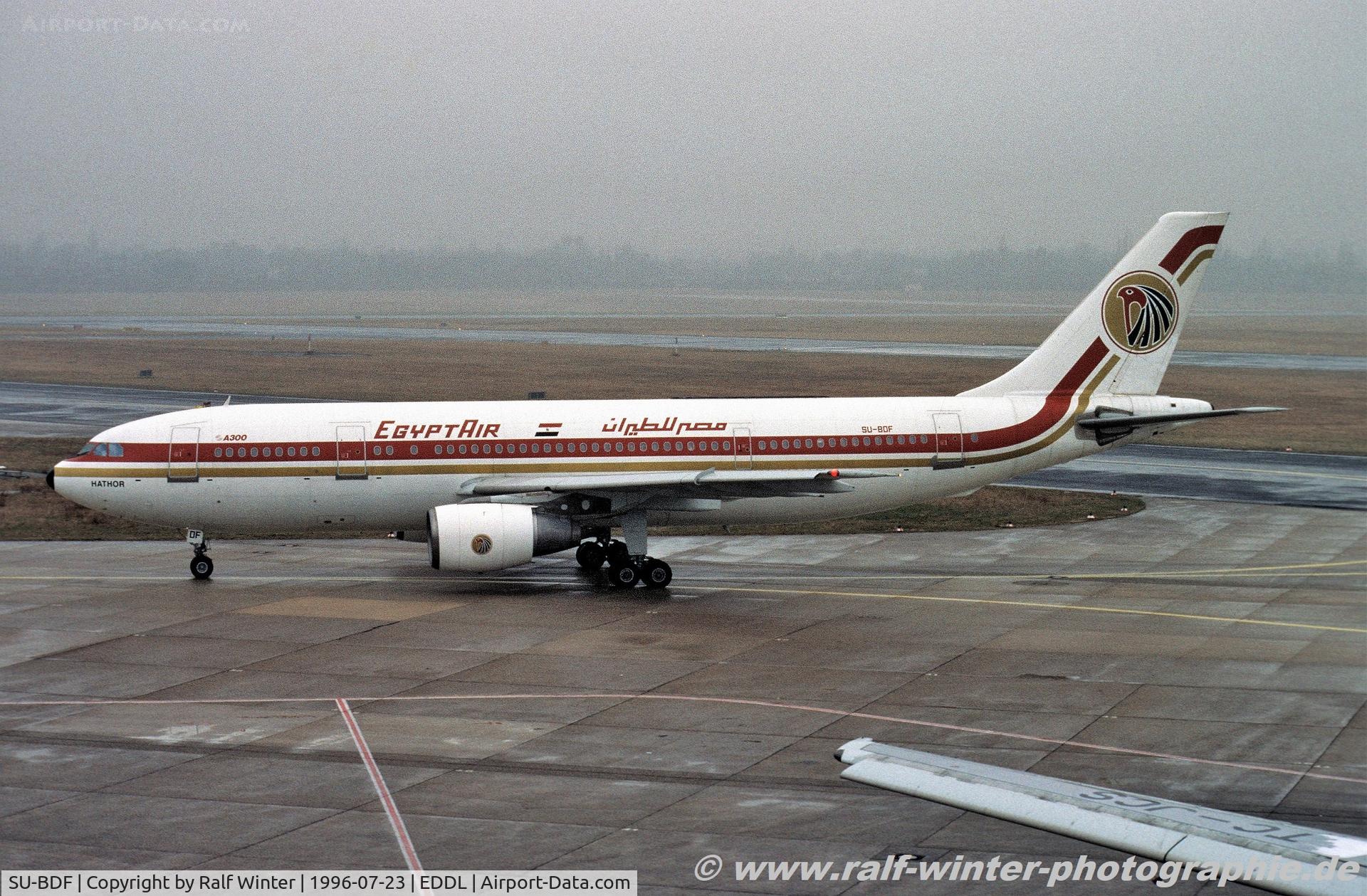 SU-BDF, 1982 Airbus A300B4-203(F) C/N 199, Airbus A300-B4-203 - EgyptAir - 199 - SU-BDF - 23.07.1996 - DUS