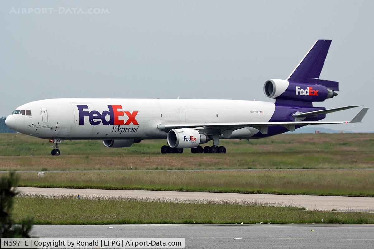 N597FE, 1993 McDonnell Douglas MD-11F C/N 48596, at cdg