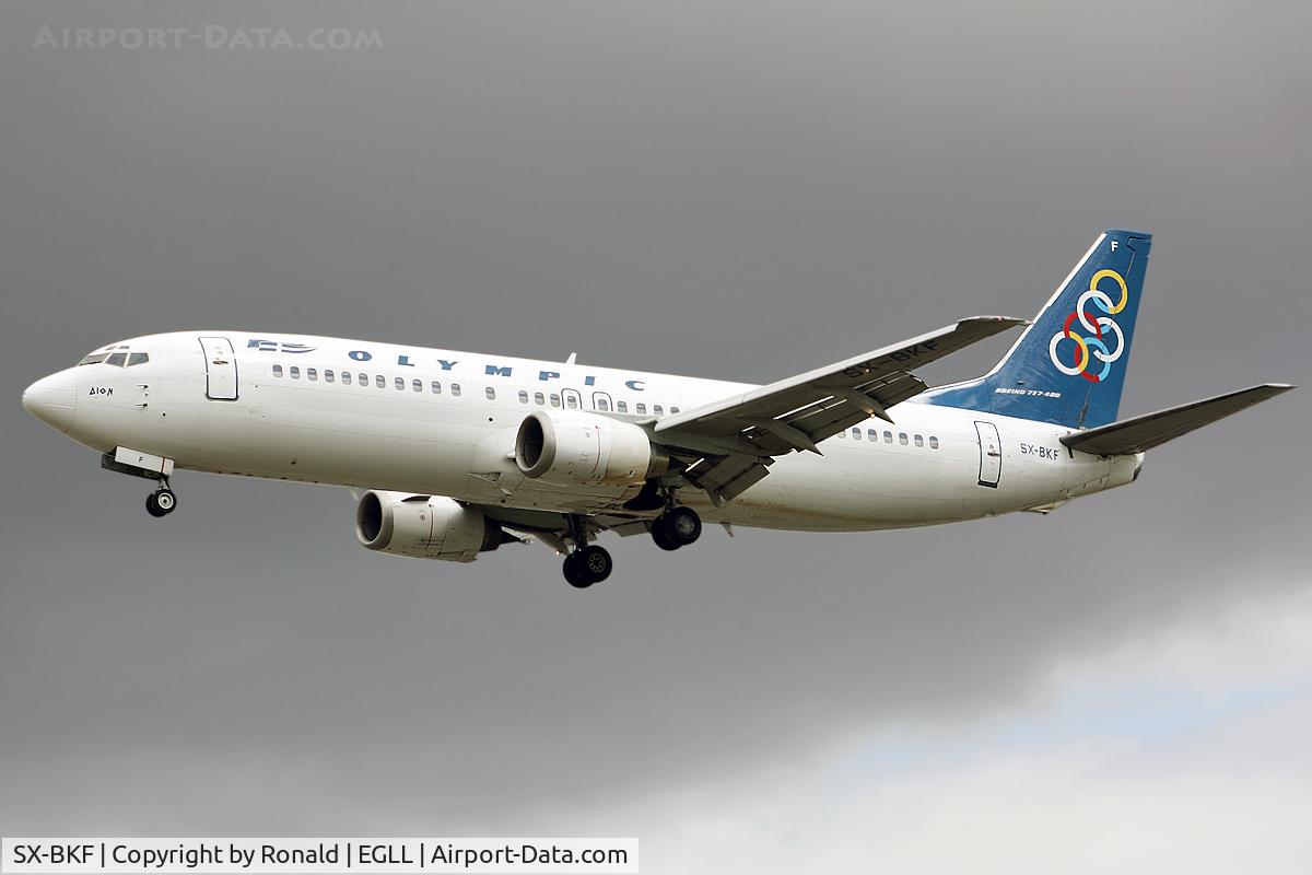 SX-BKF, 1991 Boeing 737-484 C/N 25430, at lhr