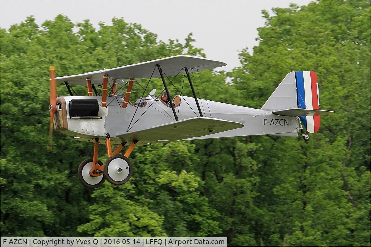F-AZCN, Royal Aircraft Factory SE-5A Replica C/N 02, Royal Aircraft Factory SE-5A Replica, Take off, La Ferté-Alais Airfield (LFFQ) Air show 2016