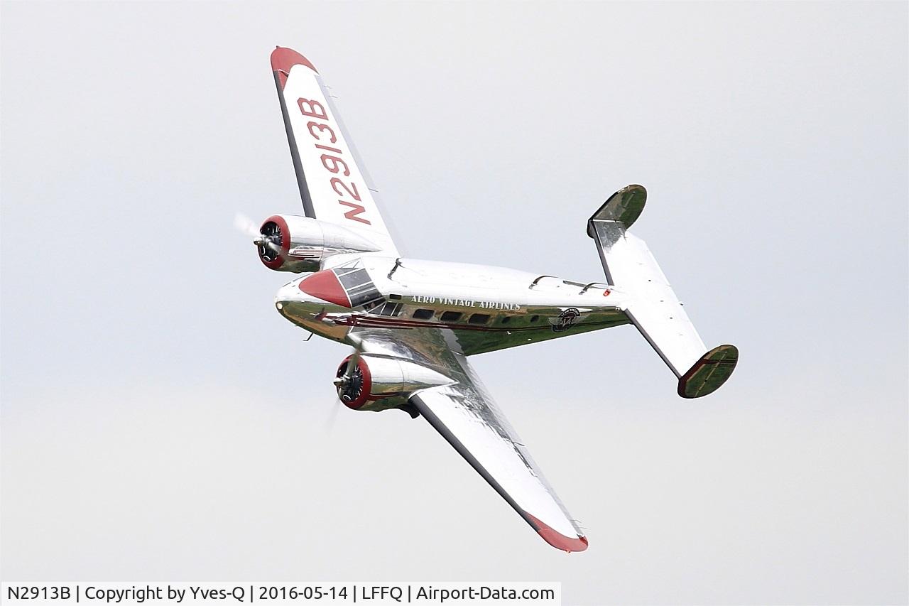 N2913B, 1953 Beech D18S C/N A-963, Beech D18S, On display, La Ferté-Alais airfield (LFFQ) Air show 2016