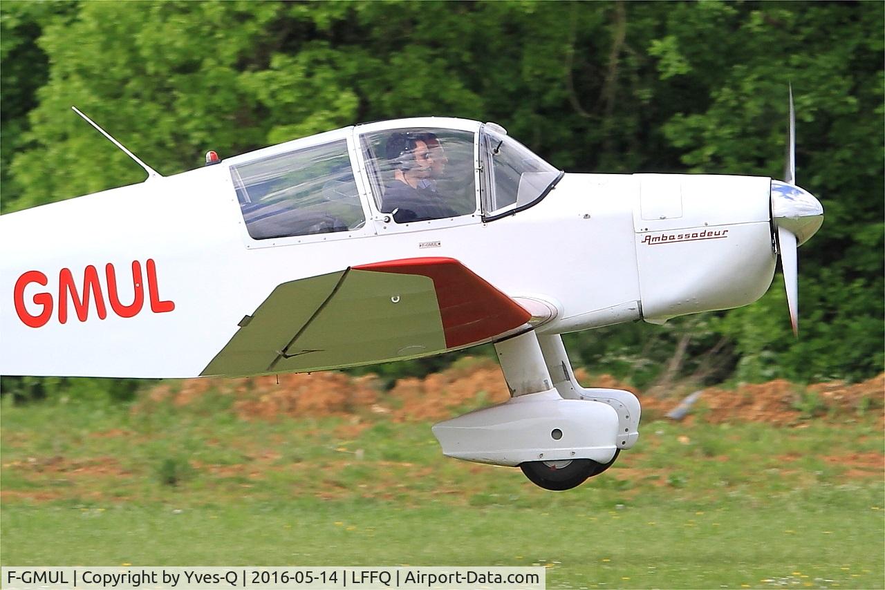 F-GMUL, 1960 CEA Jodel DR-1050 Sicile Sicile C/N 15, Jodel DR-1050 Ambassadeur, Take off, La Ferté-Alais Airfield (LFFQ) Air Show 2016