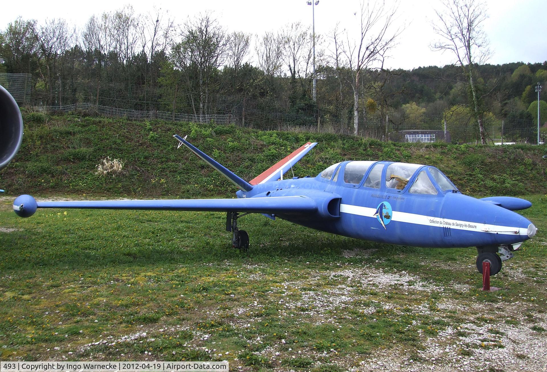 493, Fouga CM-170R Magister C/N 14, Fouga CM.170R Magister at the Musee de l'Aviation du Chateau, Savigny-les-Beaune
