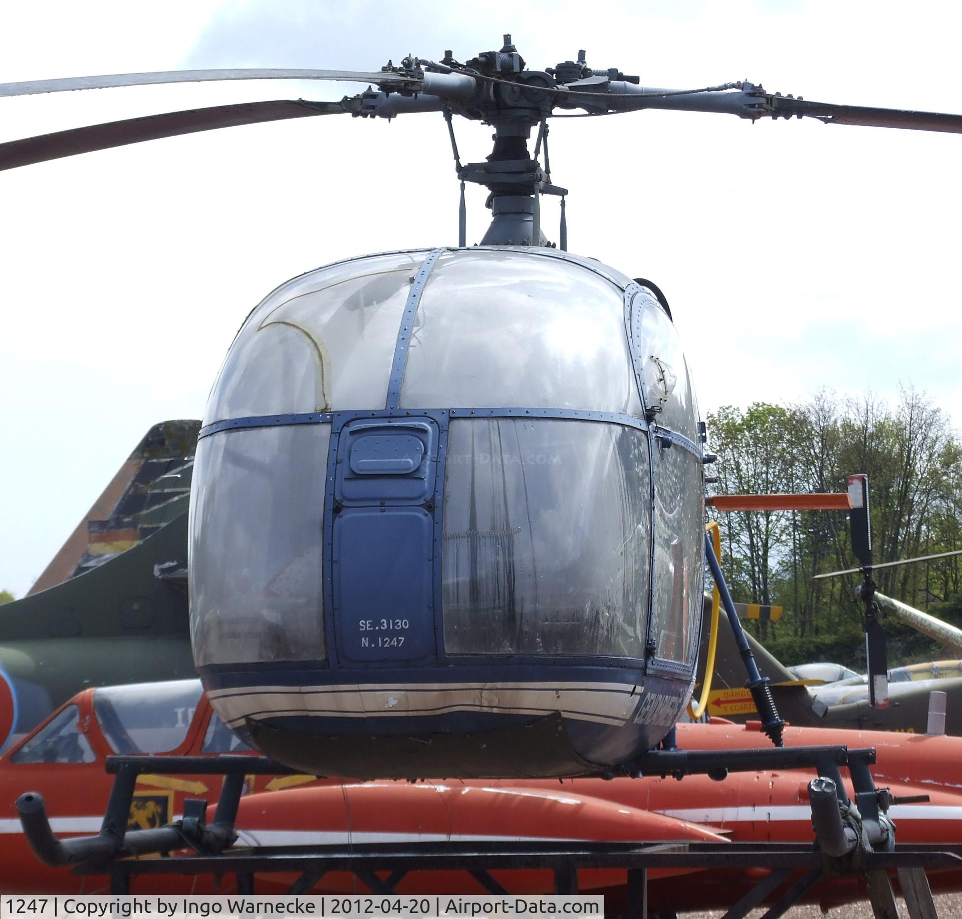 1247, Sud SE-3130  Alouette II C/N 1247, Sud Aviation SE.3130 Alouette II at the Musee de l'Aviation du Chateau, Savigny-les-Beaune