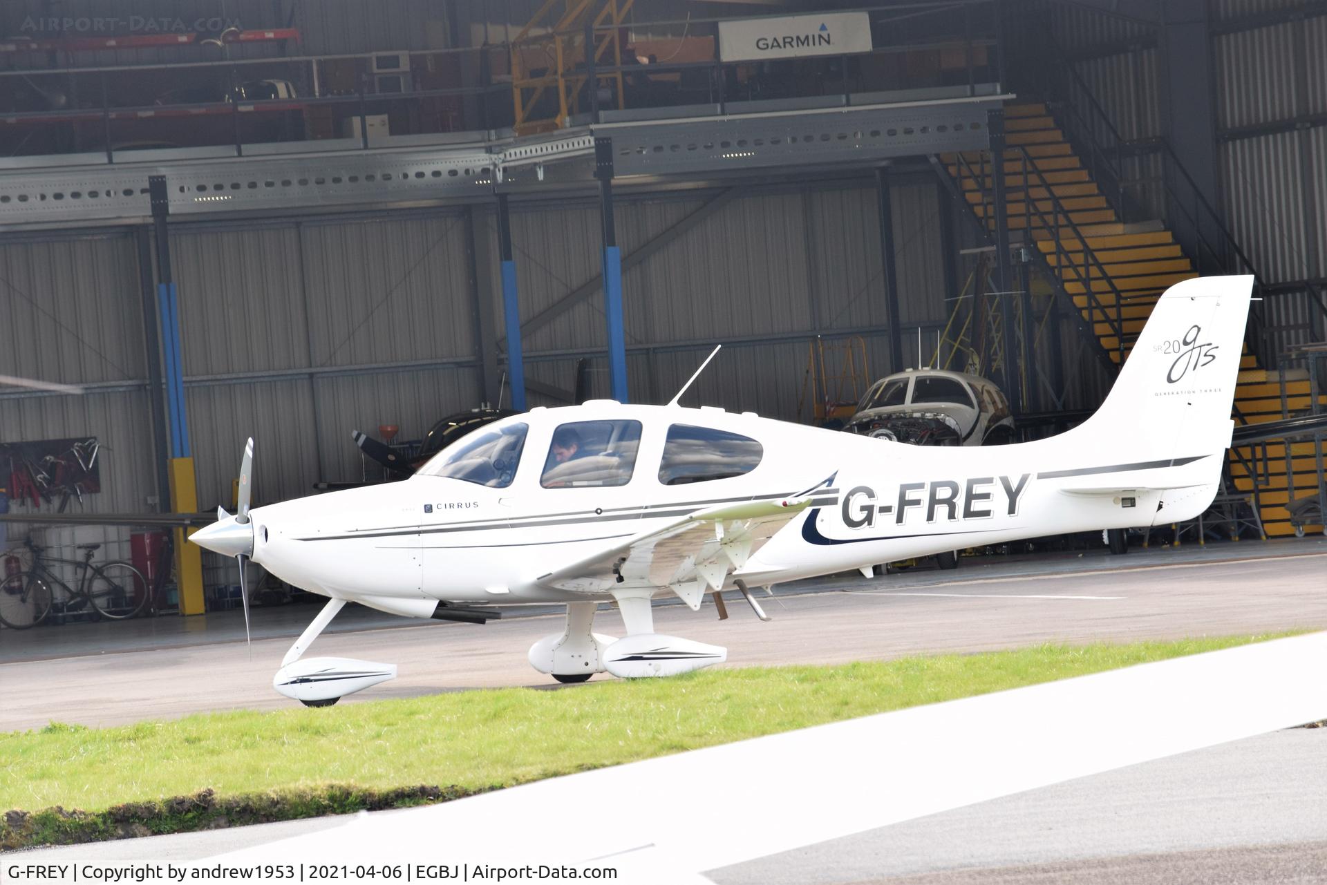 G-FREY, 2008 Cirrus SR20 C/N 1964, G-FREY at Gloucestershire Airport.