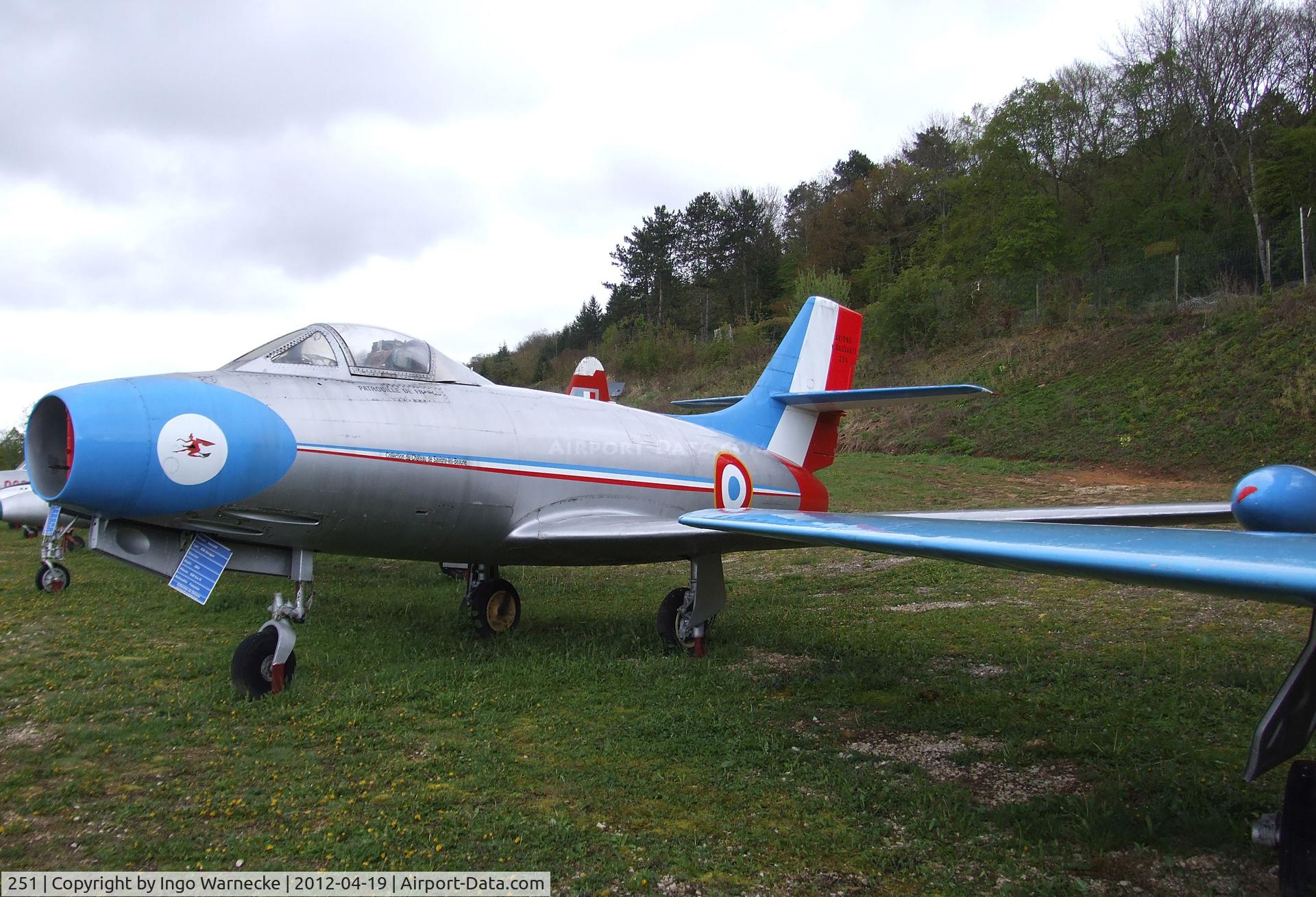 251, Dassault MD-450 Ouragan C/N 215, Dassault MD.450 Ouragan at the Musee de l'Aviation du Chateau, Savigny-les-Beaune