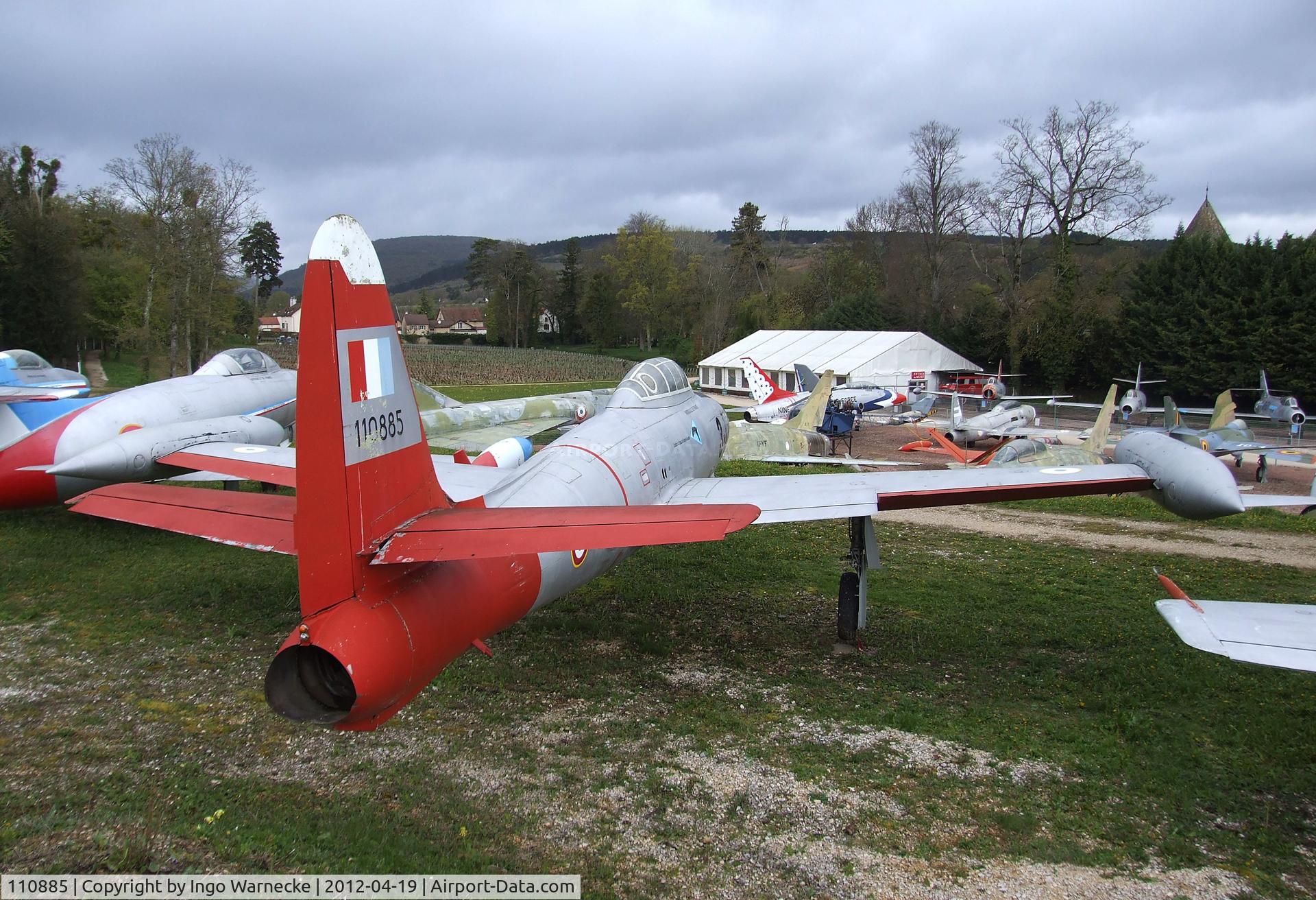 110885, 1951 Republic F-84G Thunderjet C/N 2542-1291B, Republic F-84G Thunderjet at the Musee de l'Aviation du Chateau, Savigny-les-Beaune