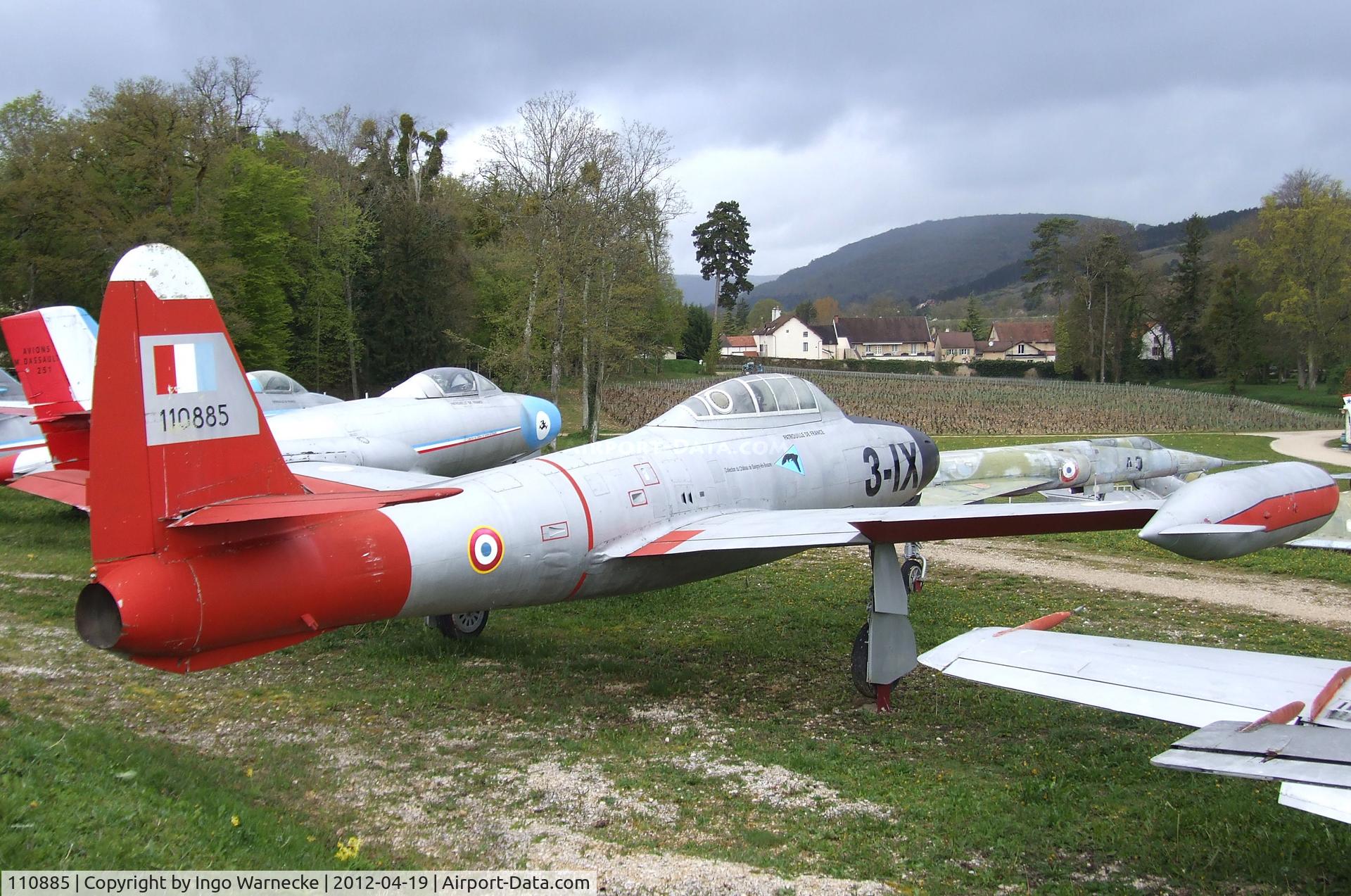 110885, 1951 Republic F-84G Thunderjet C/N 2542-1291B, Republic F-84G Thunderjet at the Musee de l'Aviation du Chateau, Savigny-les-Beaune