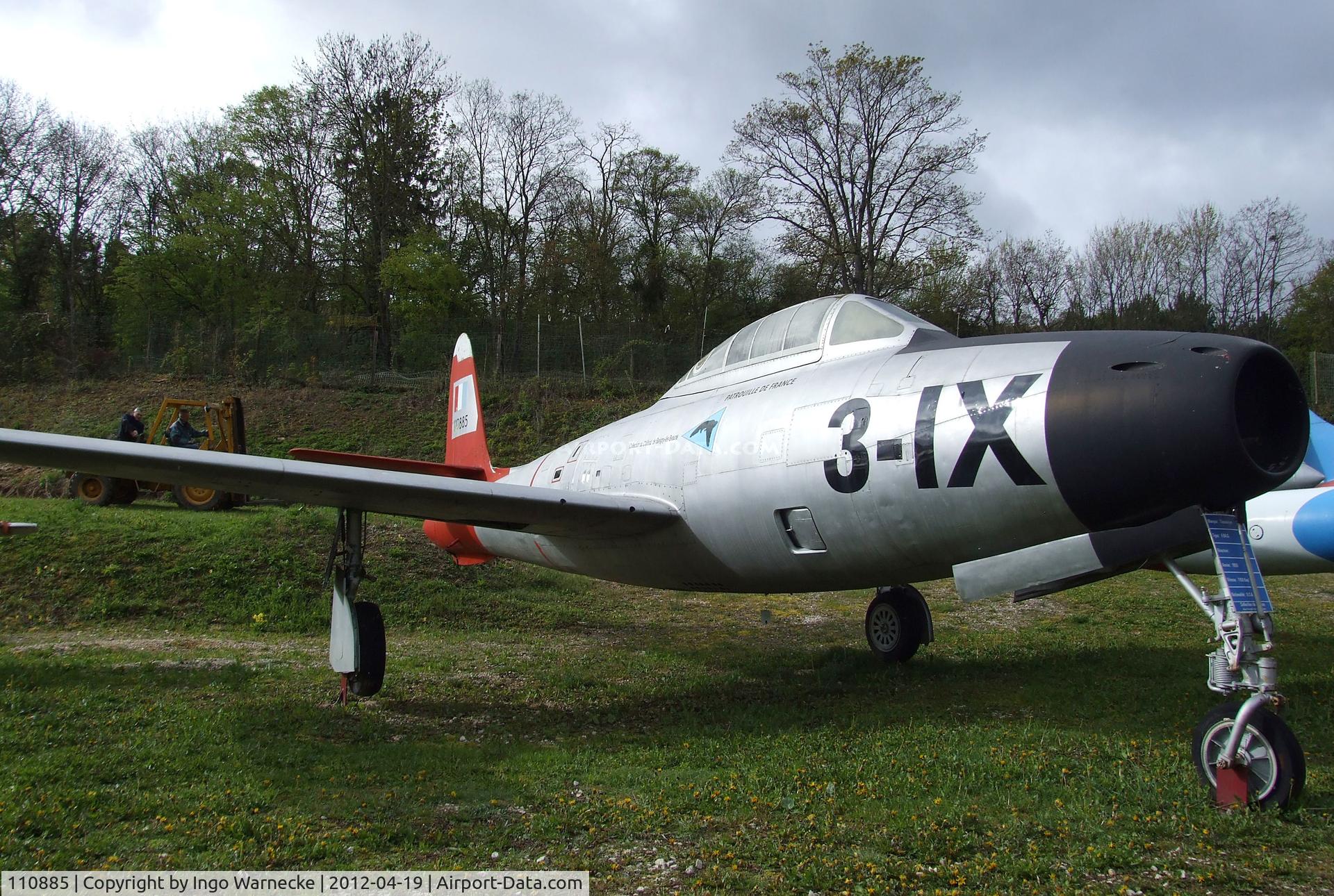 110885, 1951 Republic F-84G Thunderjet C/N 2542-1291B, Republic F-84G Thunderjet at the Musee de l'Aviation du Chateau, Savigny-les-Beaune