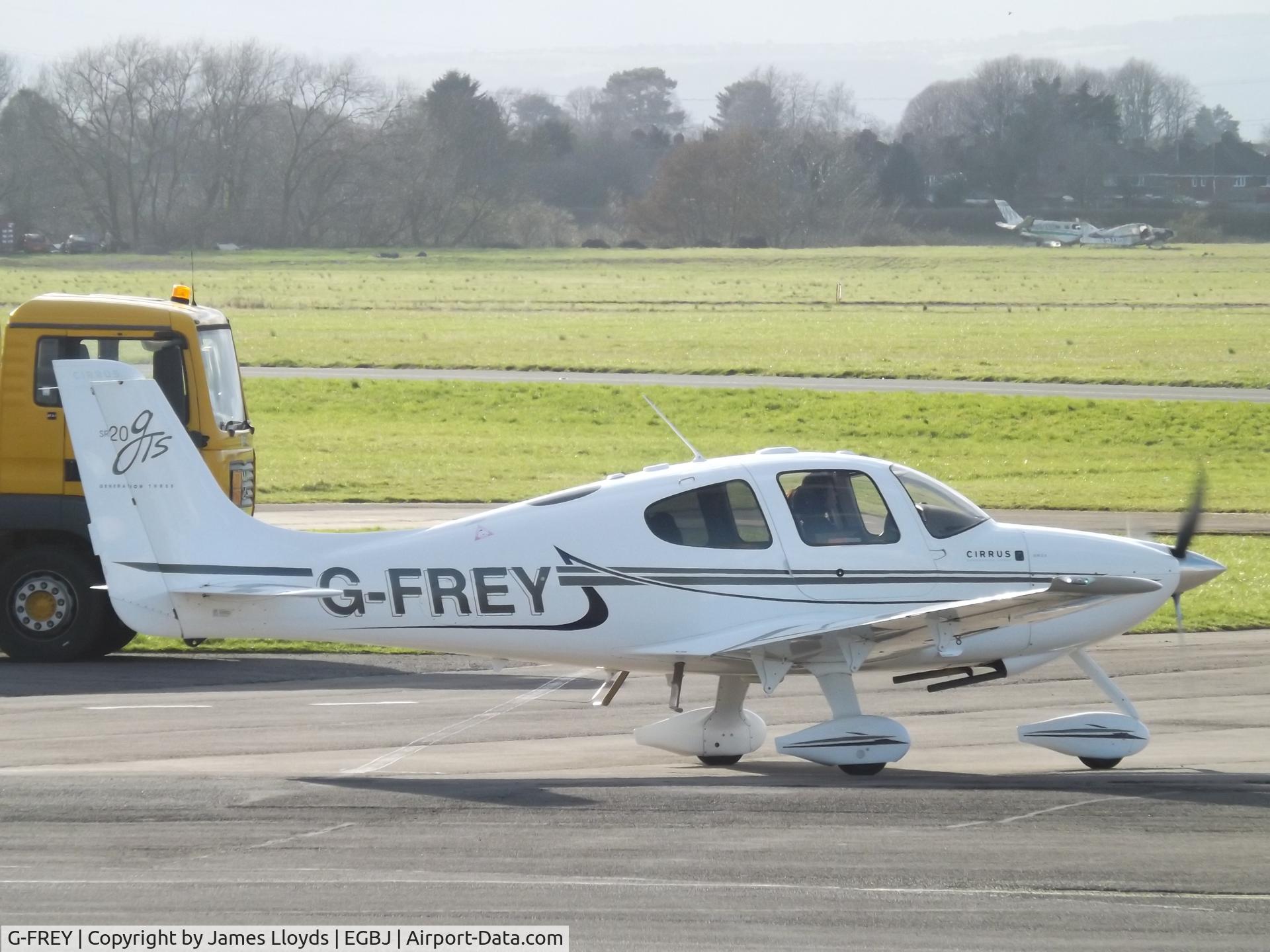 G-FREY, 2008 Cirrus SR20 C/N 1964, At Gloucestershire Airport.