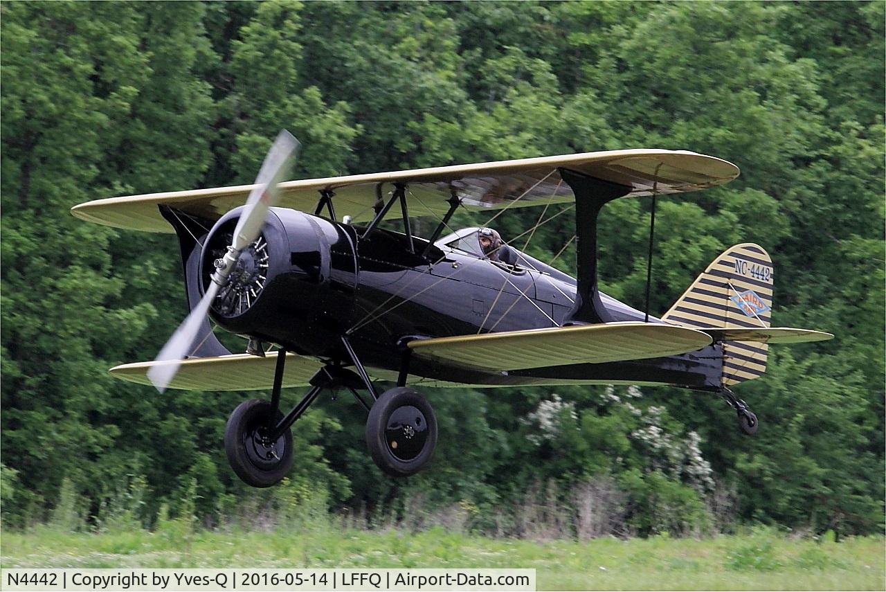 N4442, 1936 Laird LC-RW300 C/N 203, Laird LC-RW300, Take off, La Ferté-Alais (LFFQ) air show 2016