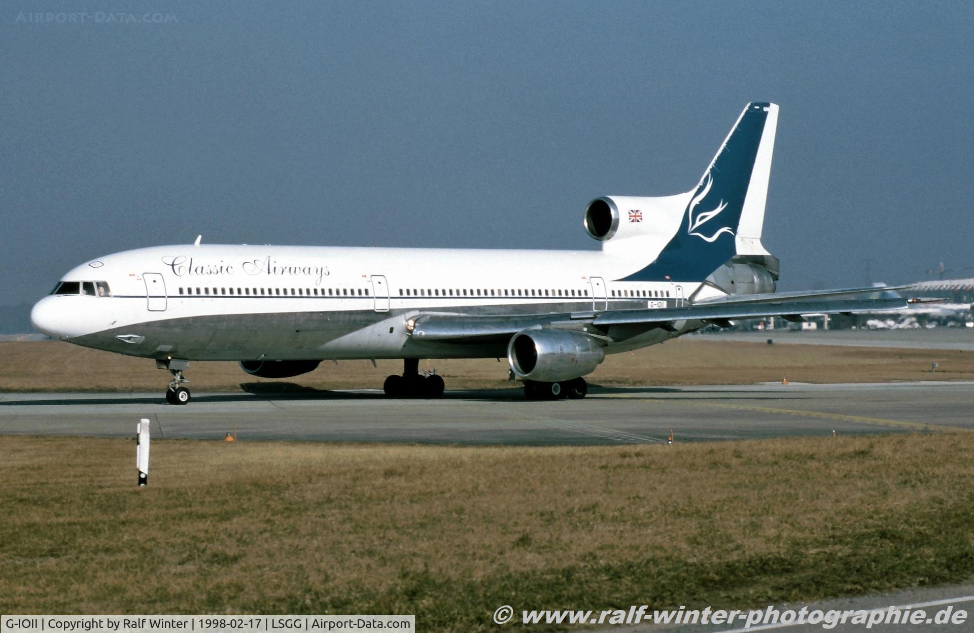 G-IOII, 1975 Lockheed L-1011-385-1-15 TriStar 100 C/N 193T-1118, Lockheed L-1011 triStar 100 - CCN Classic Airways - 1118 - G-IOII - 17.02.1998 - GVA