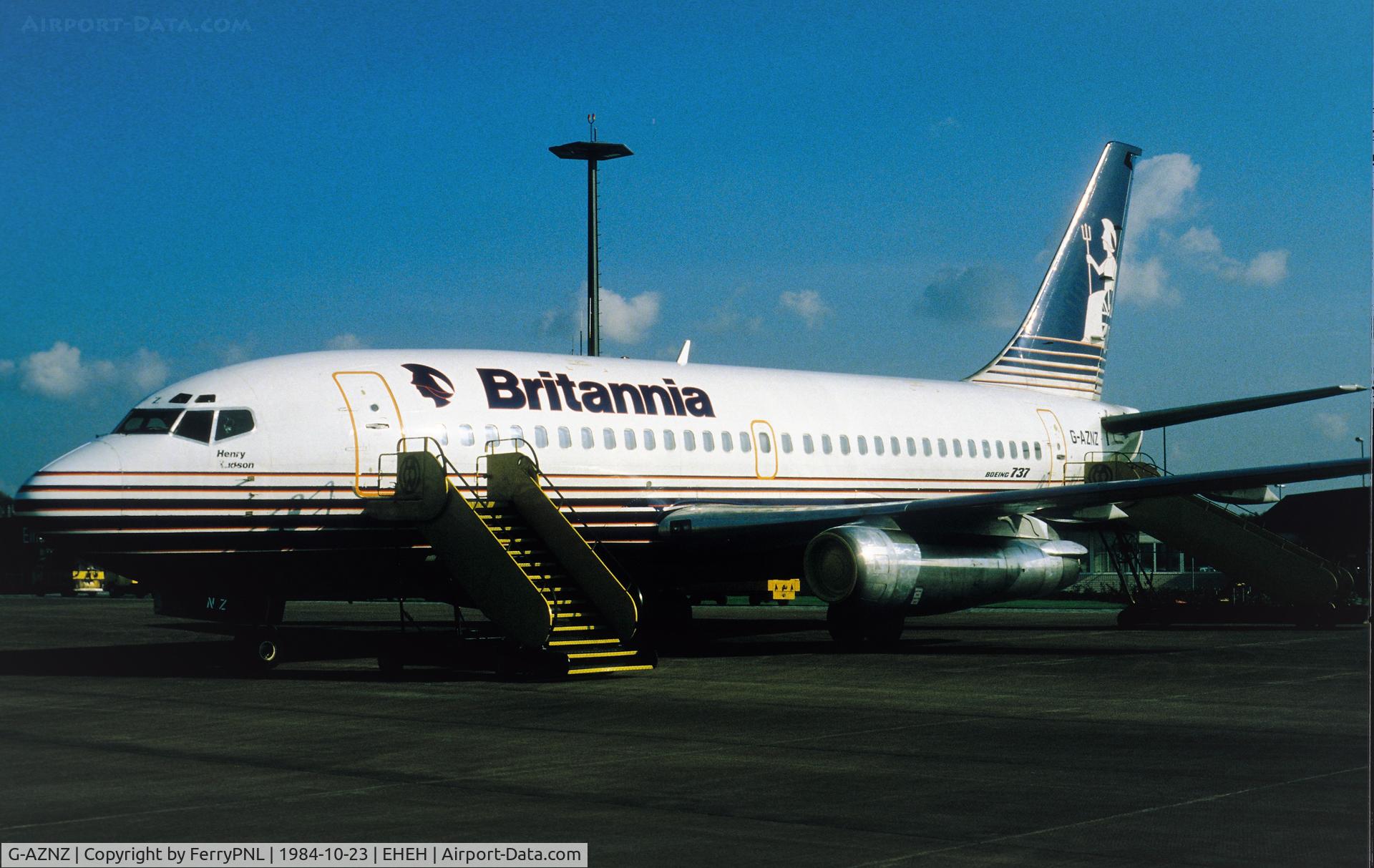 G-AZNZ, 1968 Boeing 737-222 C/N 19074, Britannia B732 parked up in EIN