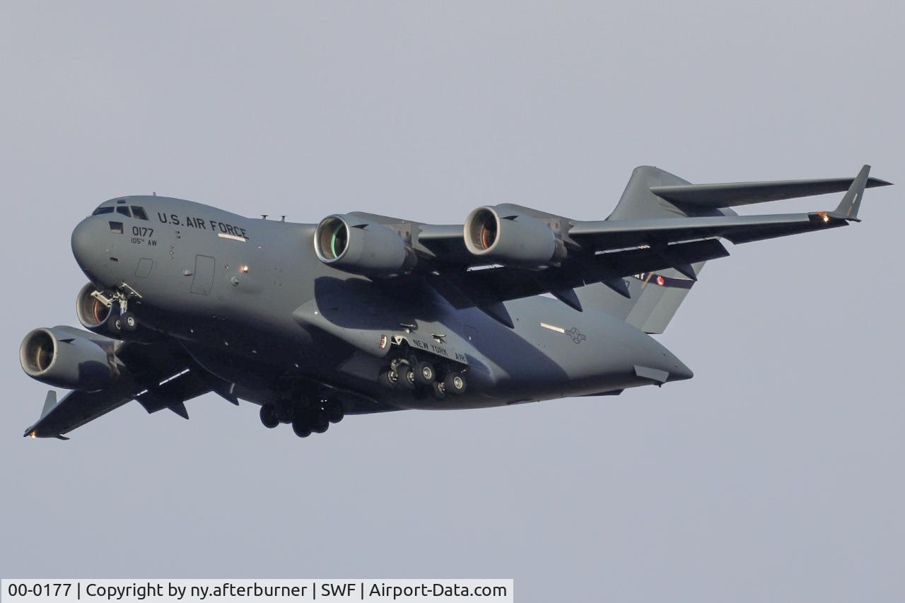 00-0177, 2000 Boeing C-17A Globemaster III C/N 50085/F084/P77, RCH344 on final at Stewart ANGB