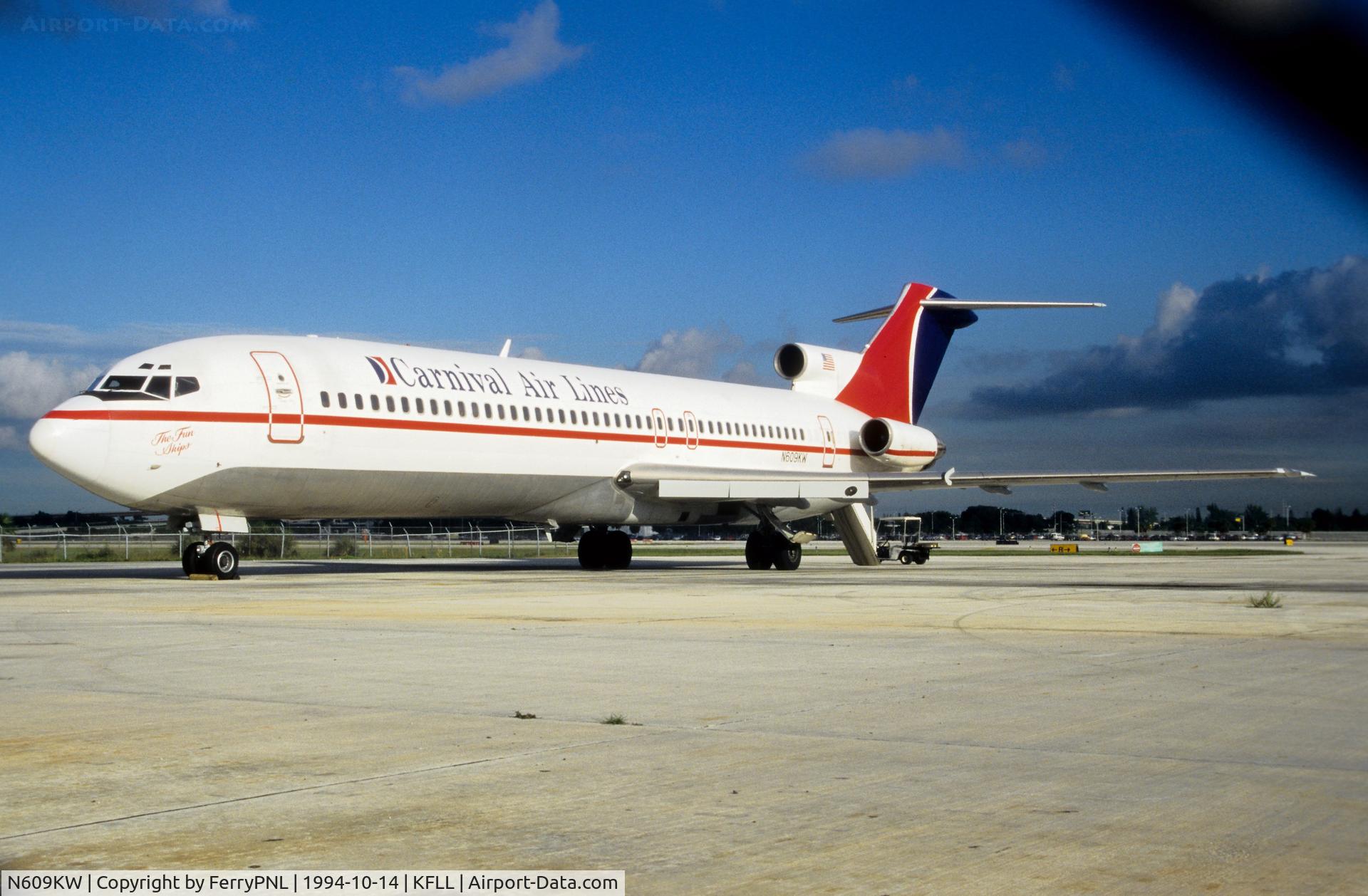 N609KW, 1980 Boeing 727-282 C/N 21950, Carnival B727 on the ramp