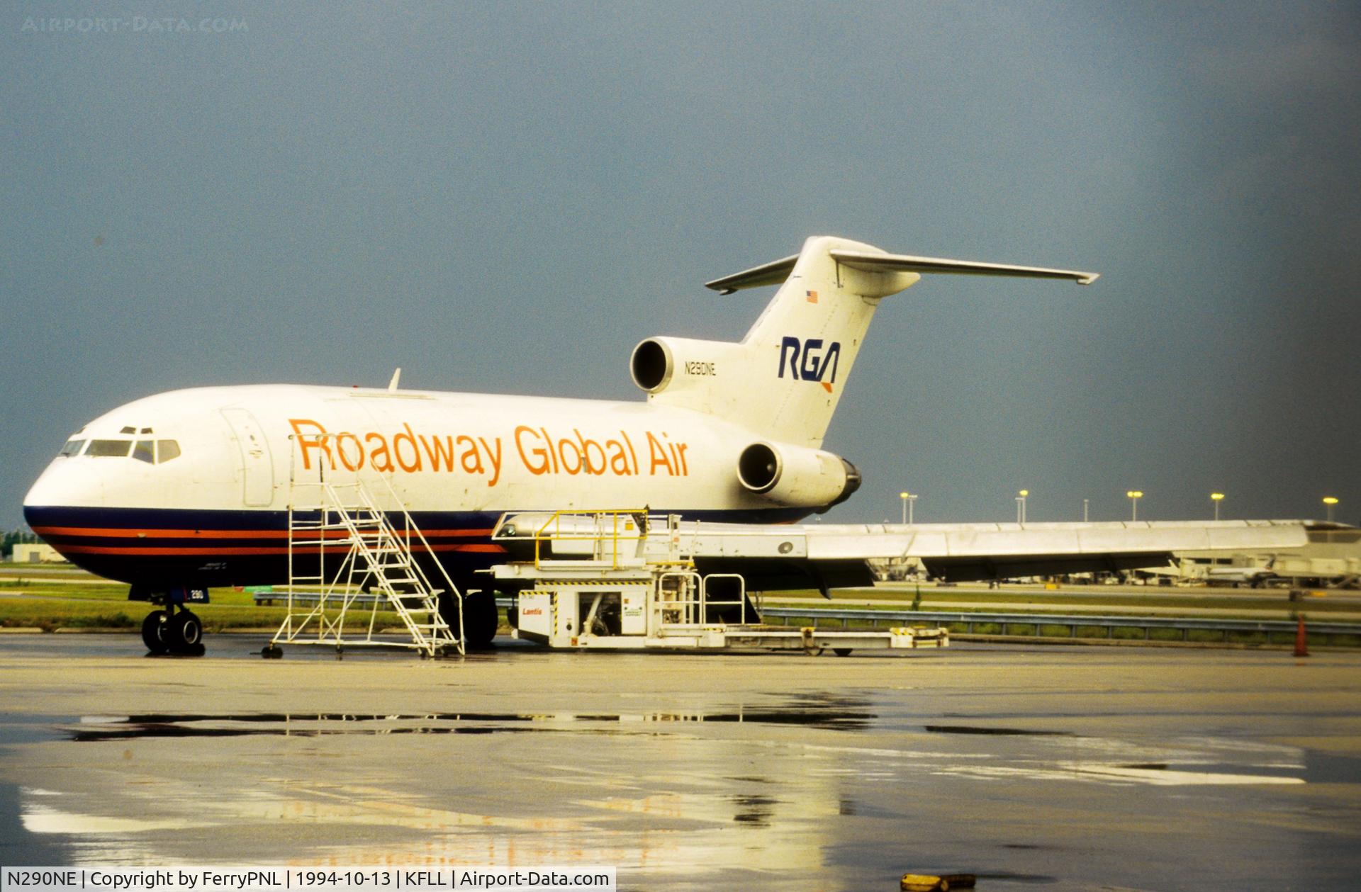 N290NE, 1966 Boeing 727-25 C/N 18972, Raodway Global AIr B727 at the cargo ramp just after a thunderstorm passed by