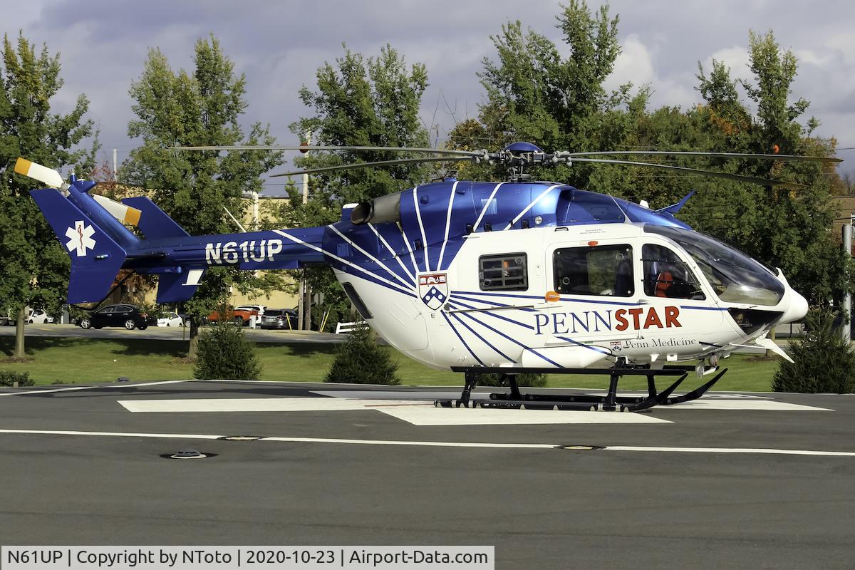 N61UP, 2012 Eurocopter-Kawasaki BK-117C-2 C/N 9556, On the pad with nice lighting.