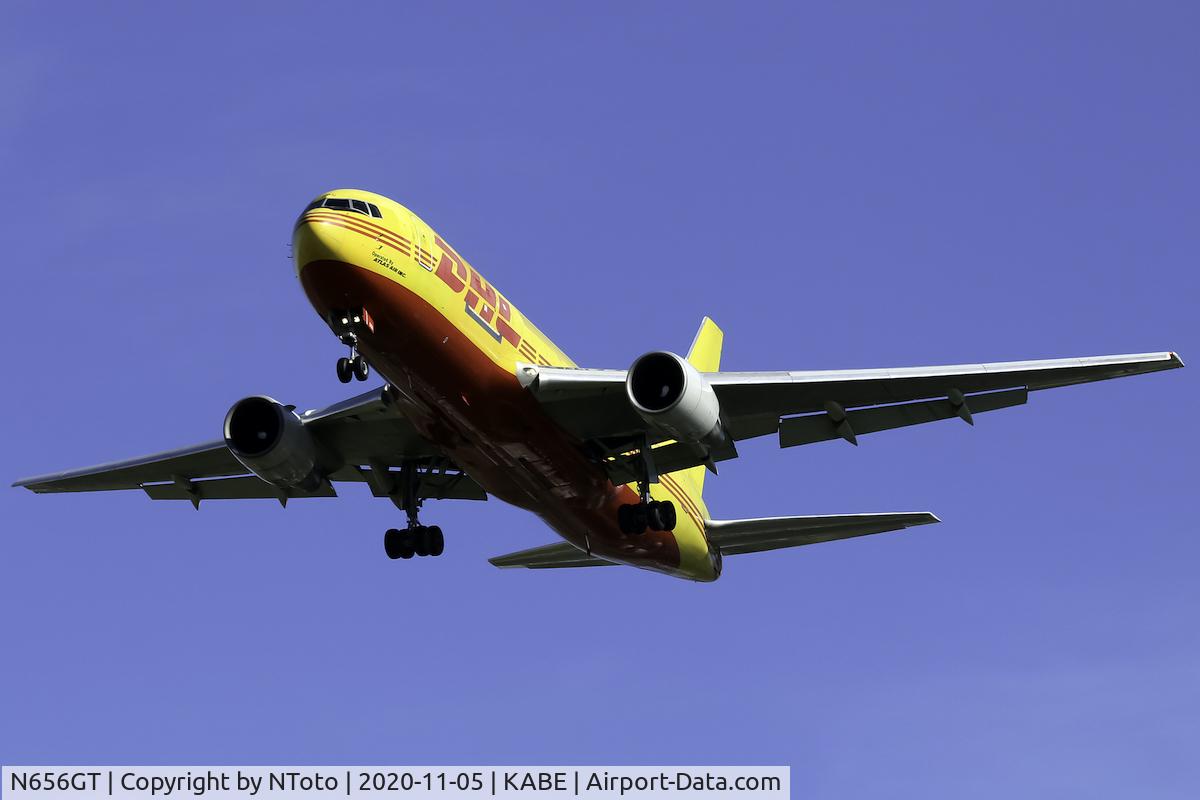 N656GT, 1984 Boeing 767-281 C/N 23017, Arriving with cargo on a sunny day.