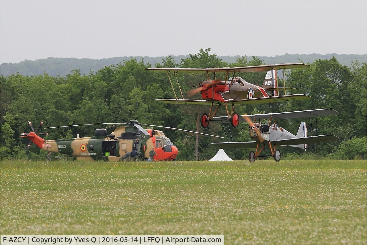 F-AZCY, Royal Aircraft Factory SE-5A Replica C/N 03, Royal Aircraft Factory SE-5, Take off, La Ferté-Alais Airfield (LFFQ) Air Show 2016