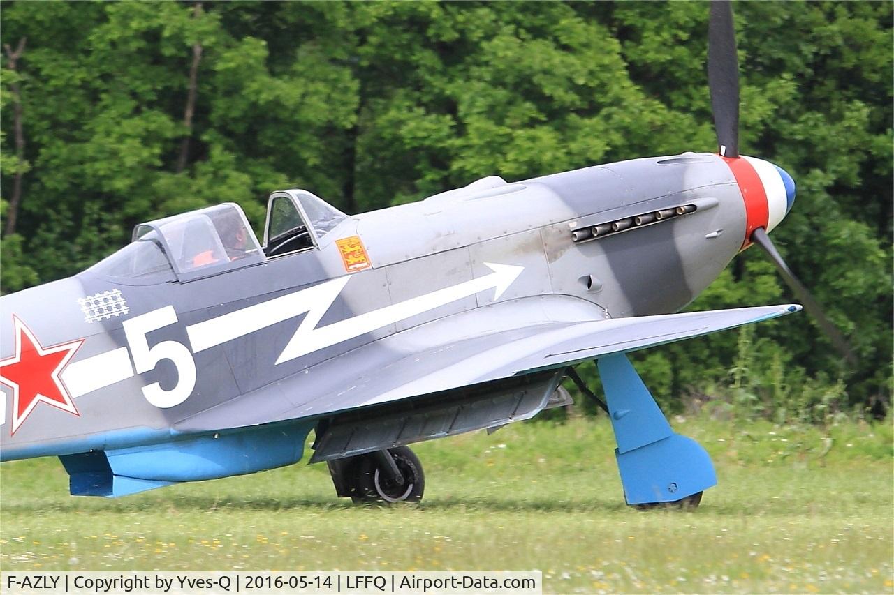 F-AZLY, Yakovlev Yak-3U C/N 172890, Yakovlev Yak-3U, Taxiing, La Ferté-Alais airfield (LFFQ) Air show 2016