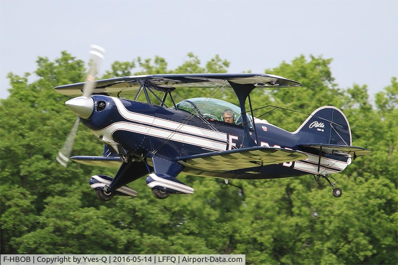 F-HBOB, 1983 Aviat Pitts S-2B Special C/N 5289, Aviat Pitts S-2B Special, Take off rwy 28, La Ferté-Alais (LFFQ) Air show 2016