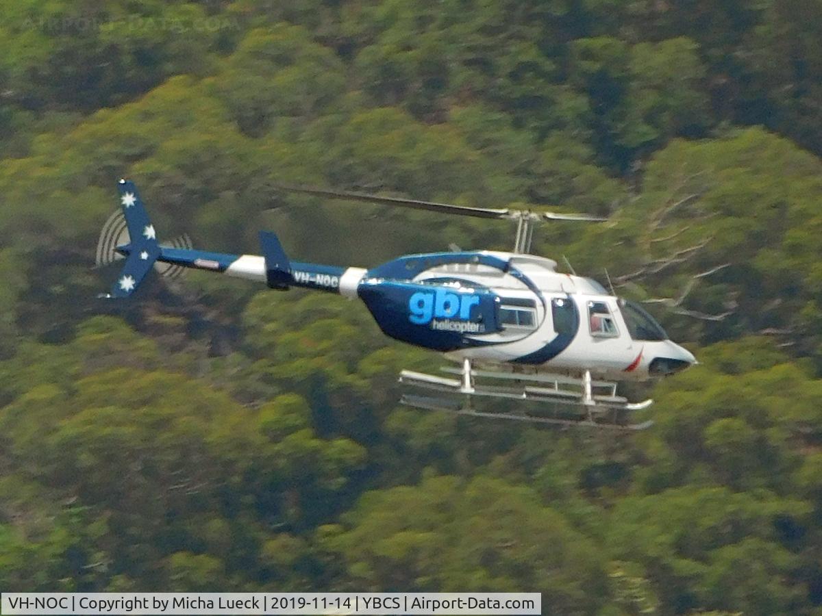 VH-NOC, 1980 Bell 206L-1 LongRanger II C/N 45533, At Cairns