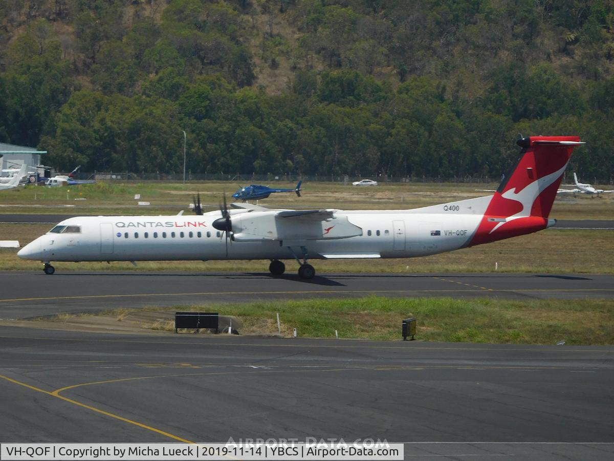 VH-QOF, 2006 De Havilland Canada DHC-8-402Q Dash 8 C/N 4128, At Cairns